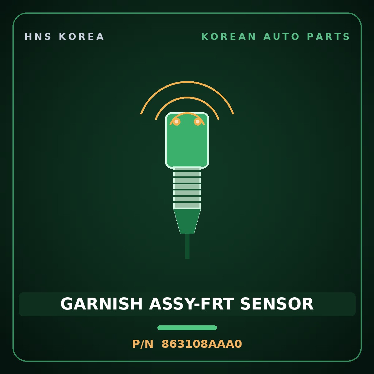 Genuine Mobis GARNISH ASSY-FRT SENSOR 863108AAA0 for Aero Queen 2004 HNS Parts Korea