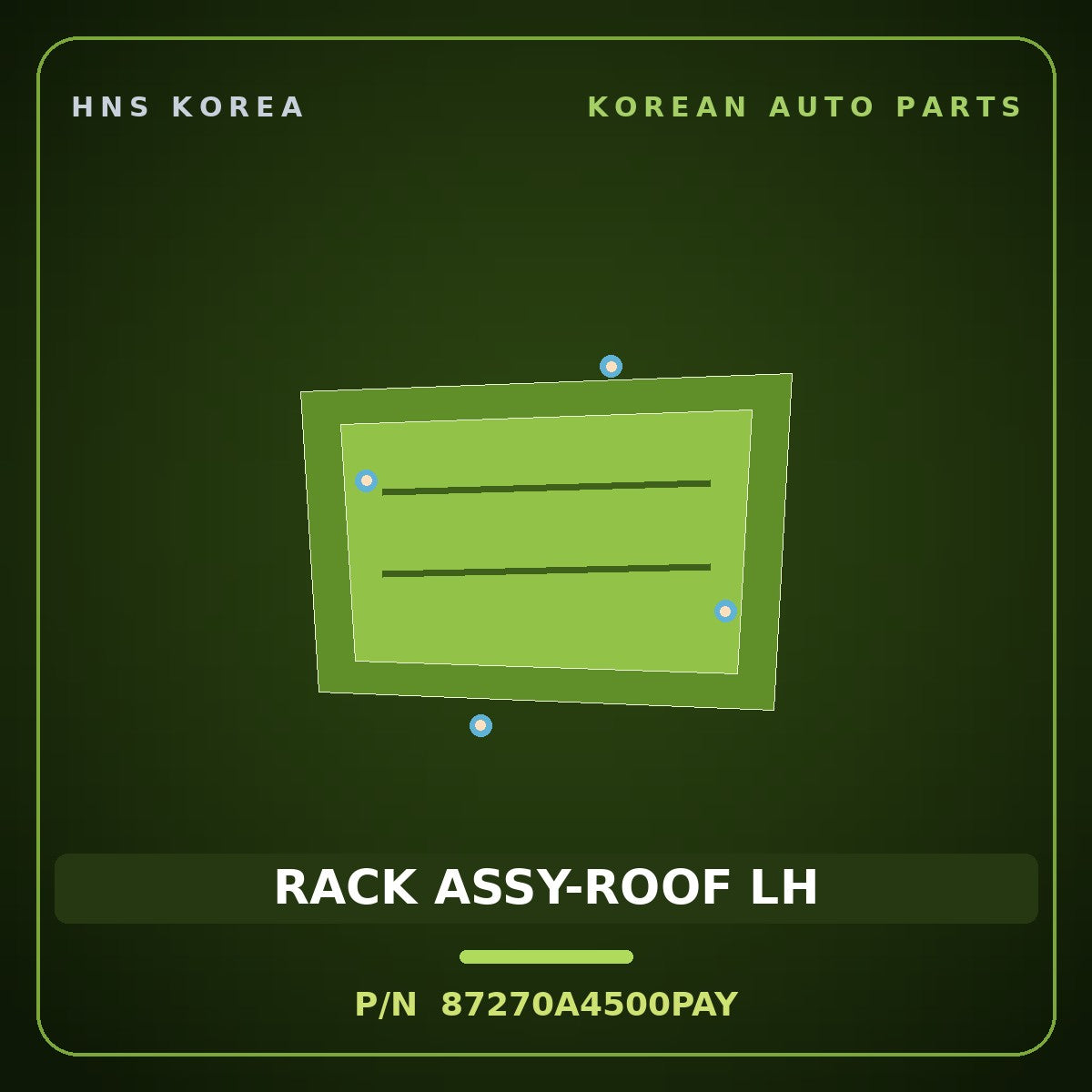 Genuine Mobis RACK ASSY-ROOF LH 87270A4500PAY for Carens 2012 HNS Parts Korea