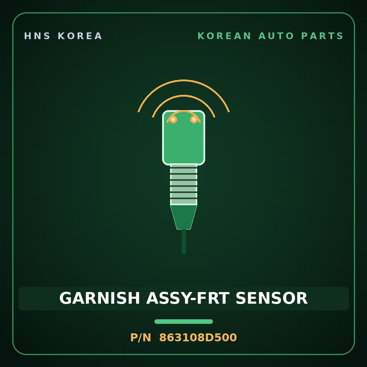 Genuine Mobis GARNISH ASSY-FRT SENSOR 863108D500 for Universe 2006 HNS Parts Korea