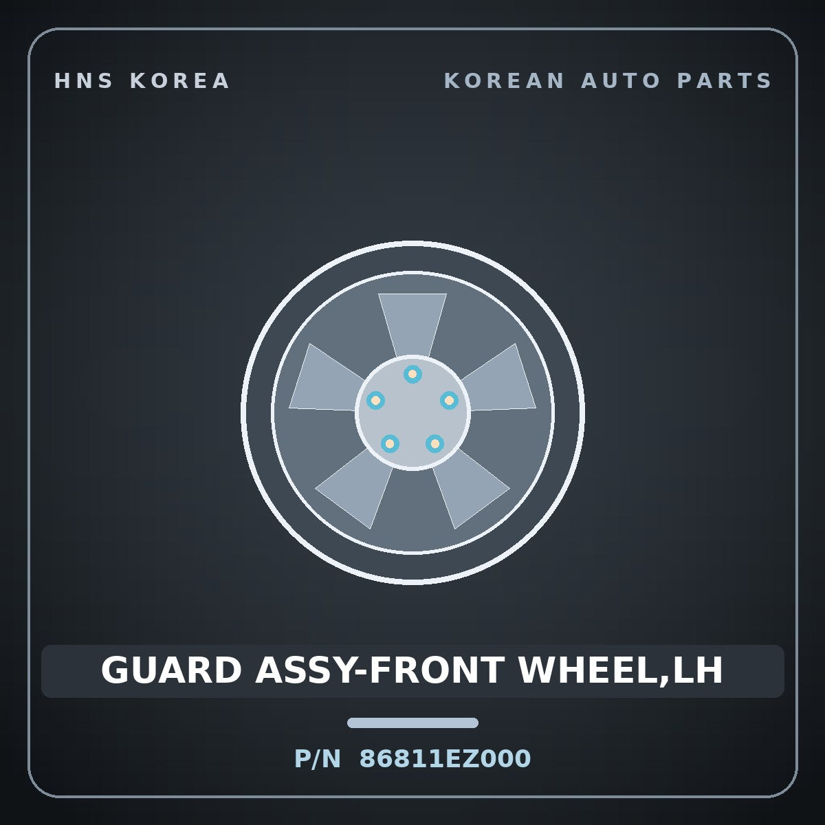 Genuine Mobis GUARD ASSY-FRONT WHEEL,LH 86811EZ000 for EV4 2024 HNS Parts Korea