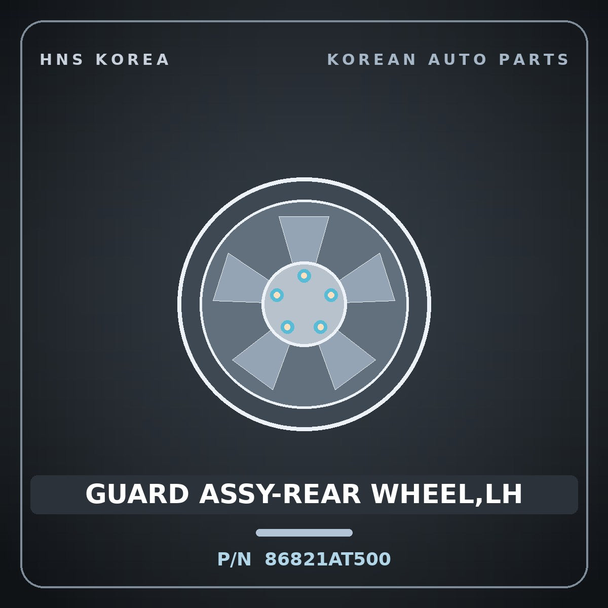 Genuine Mobis GUARD ASSY-REAR WHEEL,LH 86821AT500 for Niro 2025 HNS Parts Korea