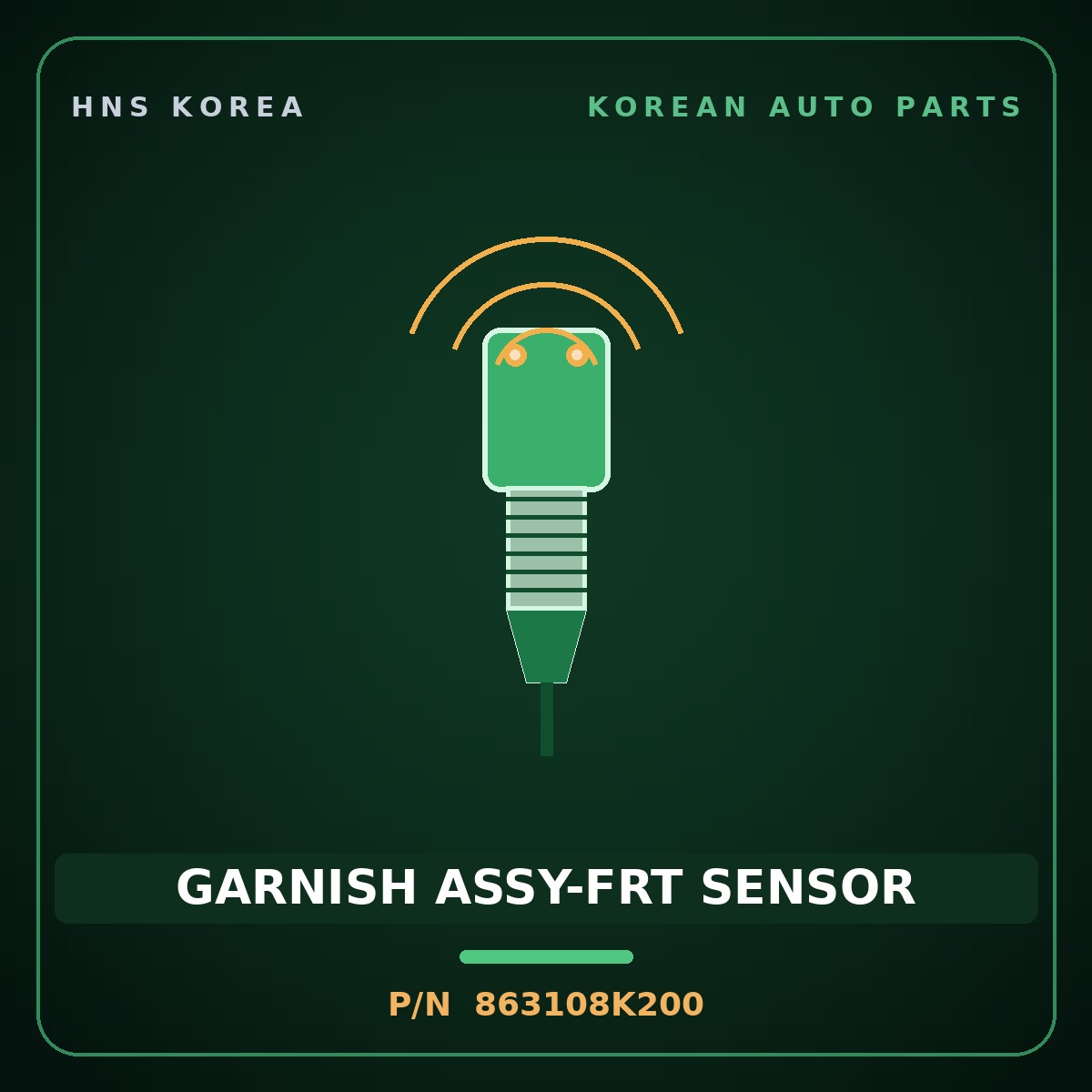 Genuine Mobis GARNISH ASSY-FRT SENSOR 863108K200 for Aero City 2008 HNS Parts Korea