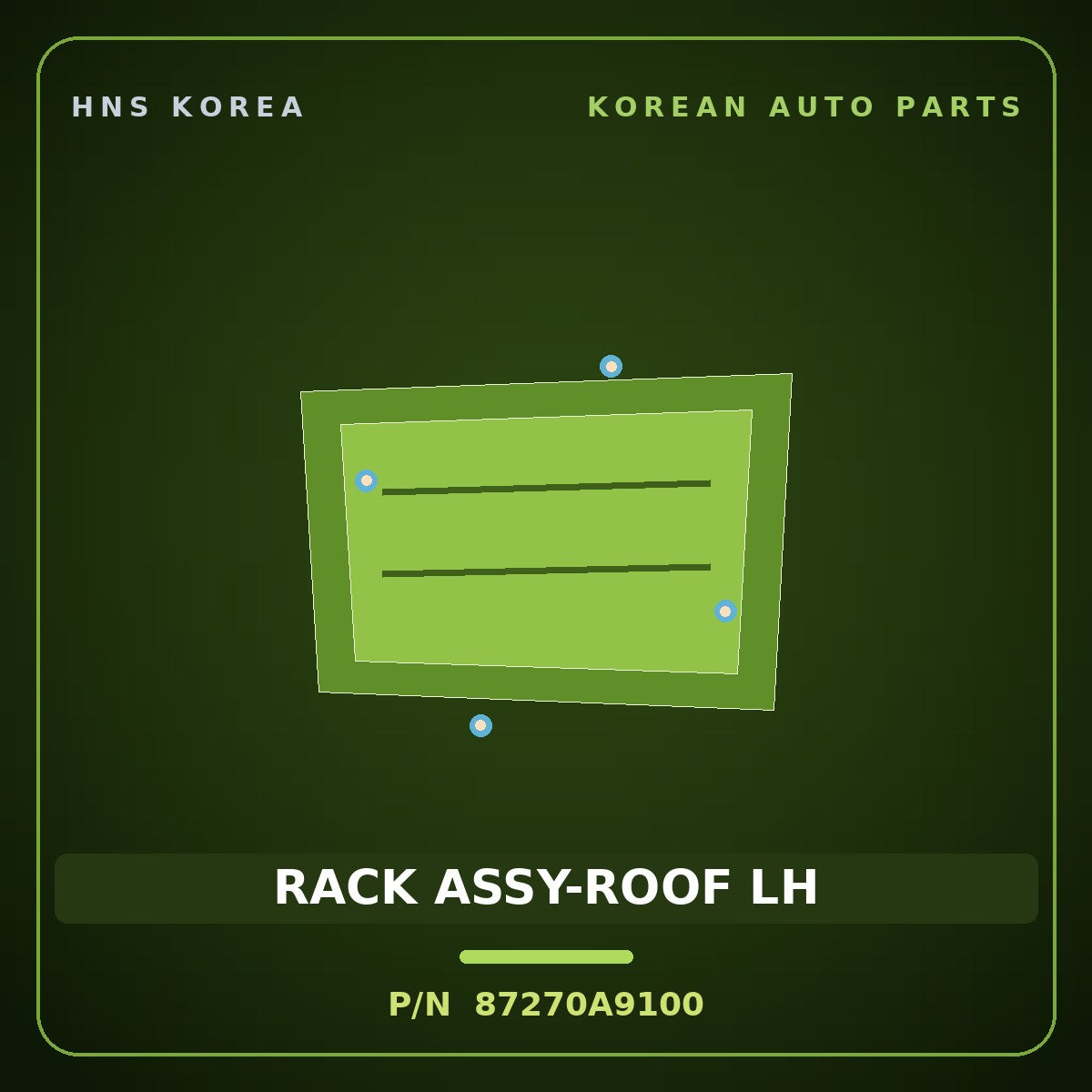 Genuine Mobis RACK ASSY-ROOF LH 87270A9100 for Carnival 2014 HNS Parts Korea
