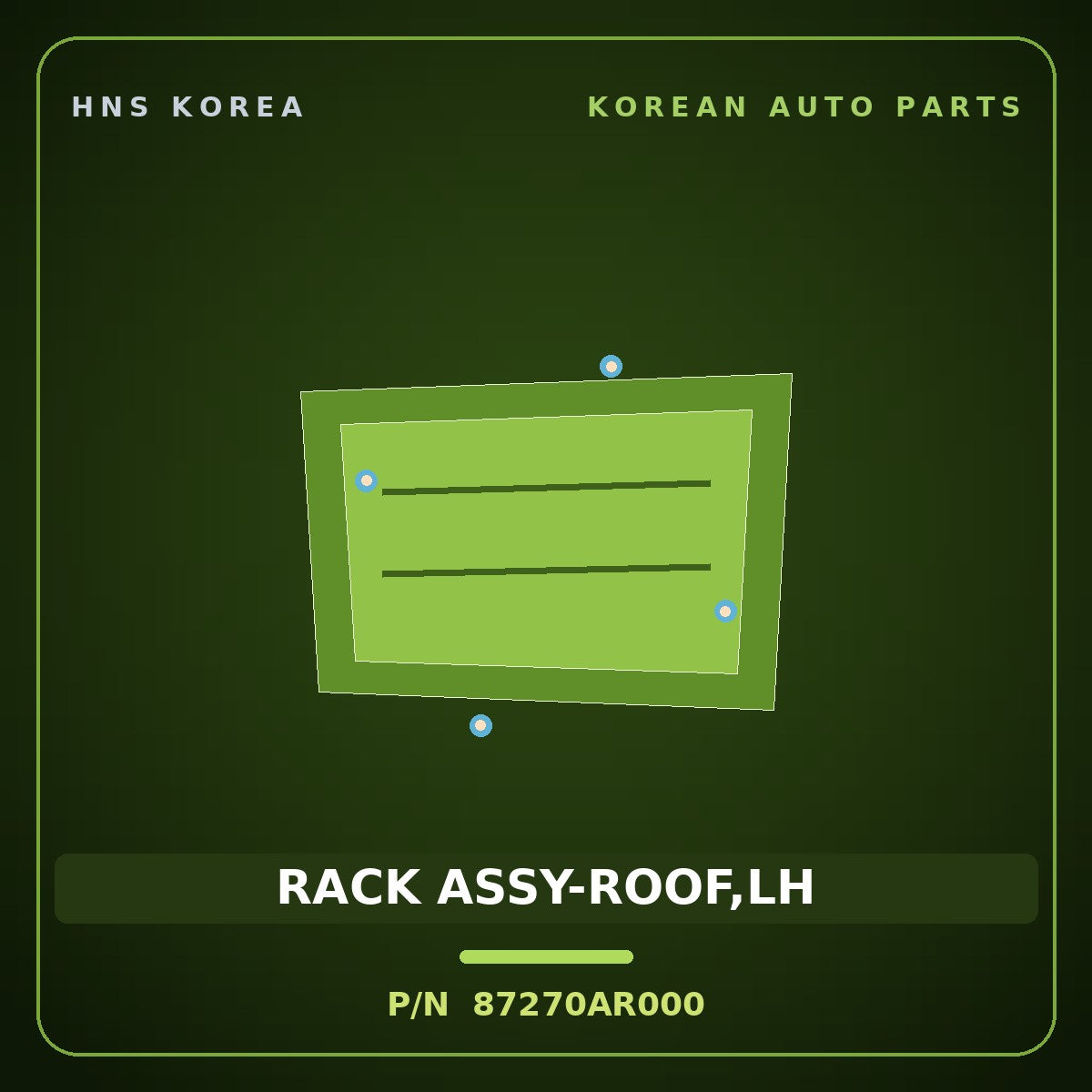 Genuine Mobis RACK ASSY-ROOF,LH 87270AR000 for Genesis GV70 2021 HNS Parts Korea