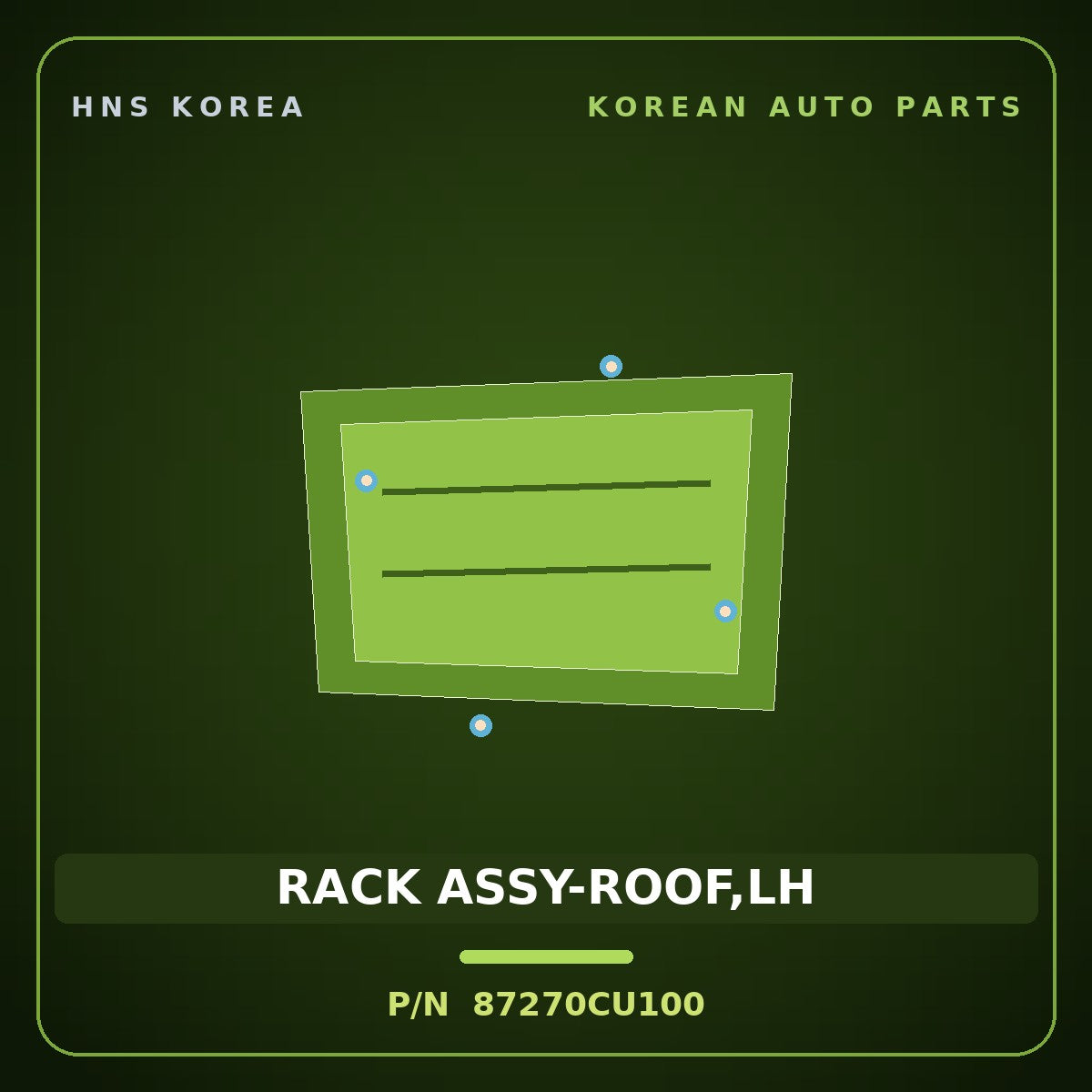 Genuine Mobis RACK ASSY-ROOF,LH 87270CU100 for Genesis GV60 2021 HNS Parts Korea