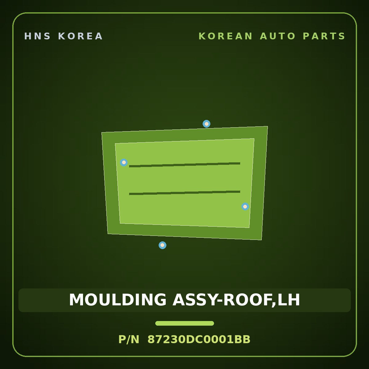 Genuine Mobis MOULDING ASSY-ROOF,LH 87230DC0001BB for GV90 2026 HNS Parts Korea