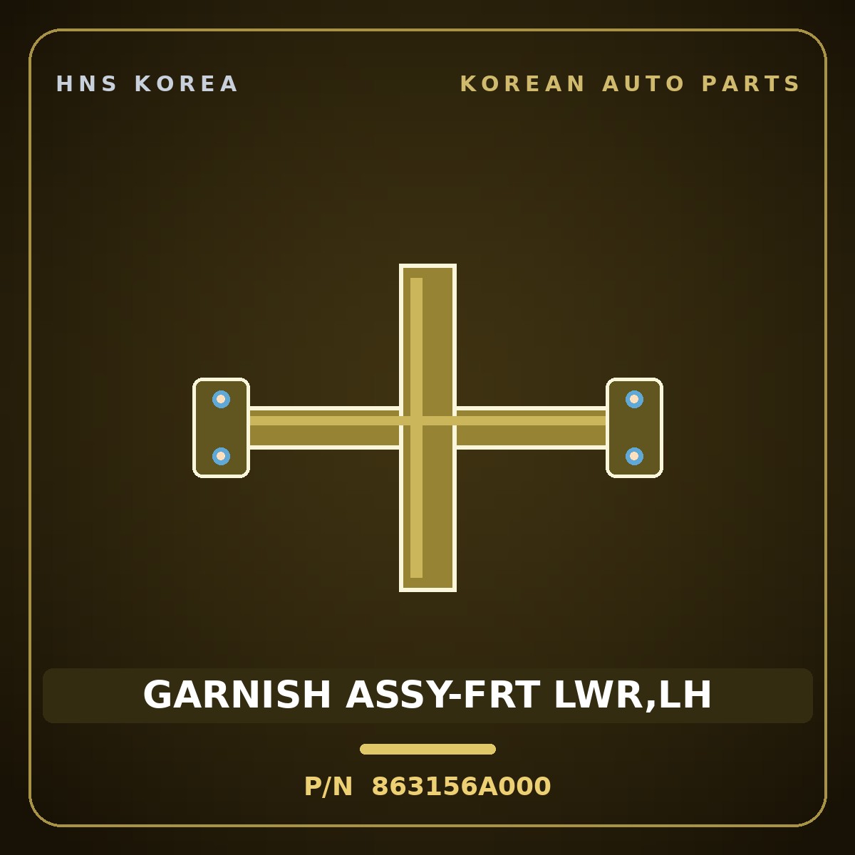 Genuine Mobis GARNISH ASSY-FRT LWR,LH 863156A000 for 5-Ton Truck 1997 HNS Parts Korea