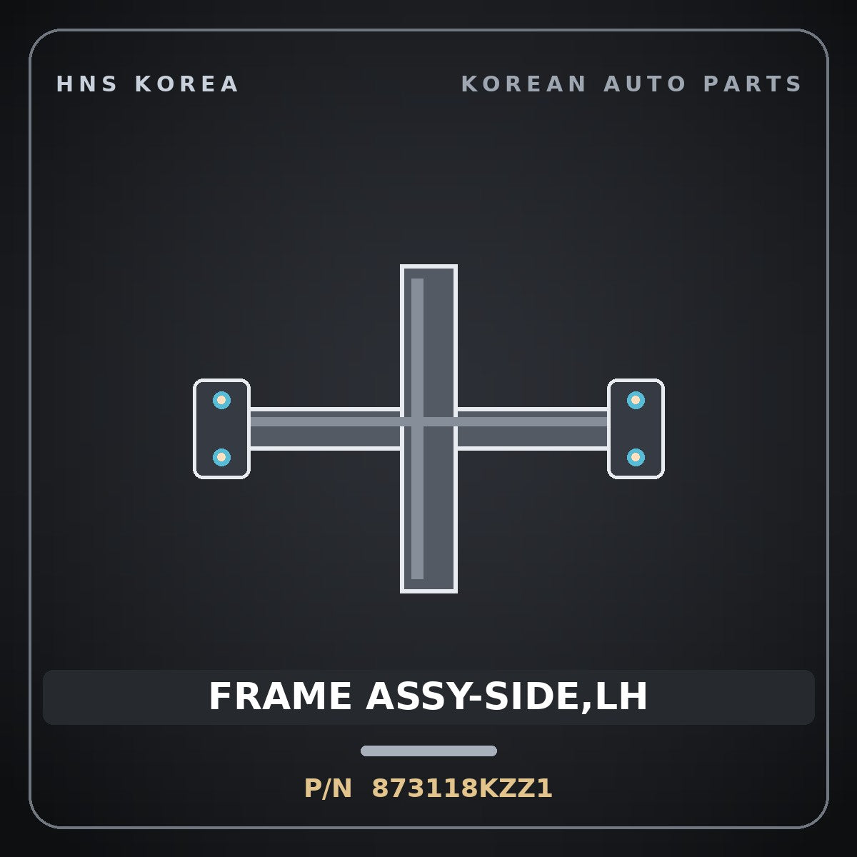 Genuine Mobis FRAME ASSY-SIDE,LH 873118KZZ1 for Aero City 2020 HNS Parts Korea