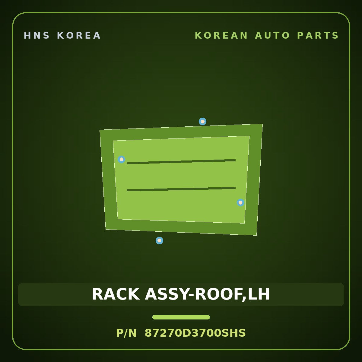 Genuine Mobis RACK ASSY-ROOF,LH 87270D3700SHS for Tucson 2018 HNS Parts Korea