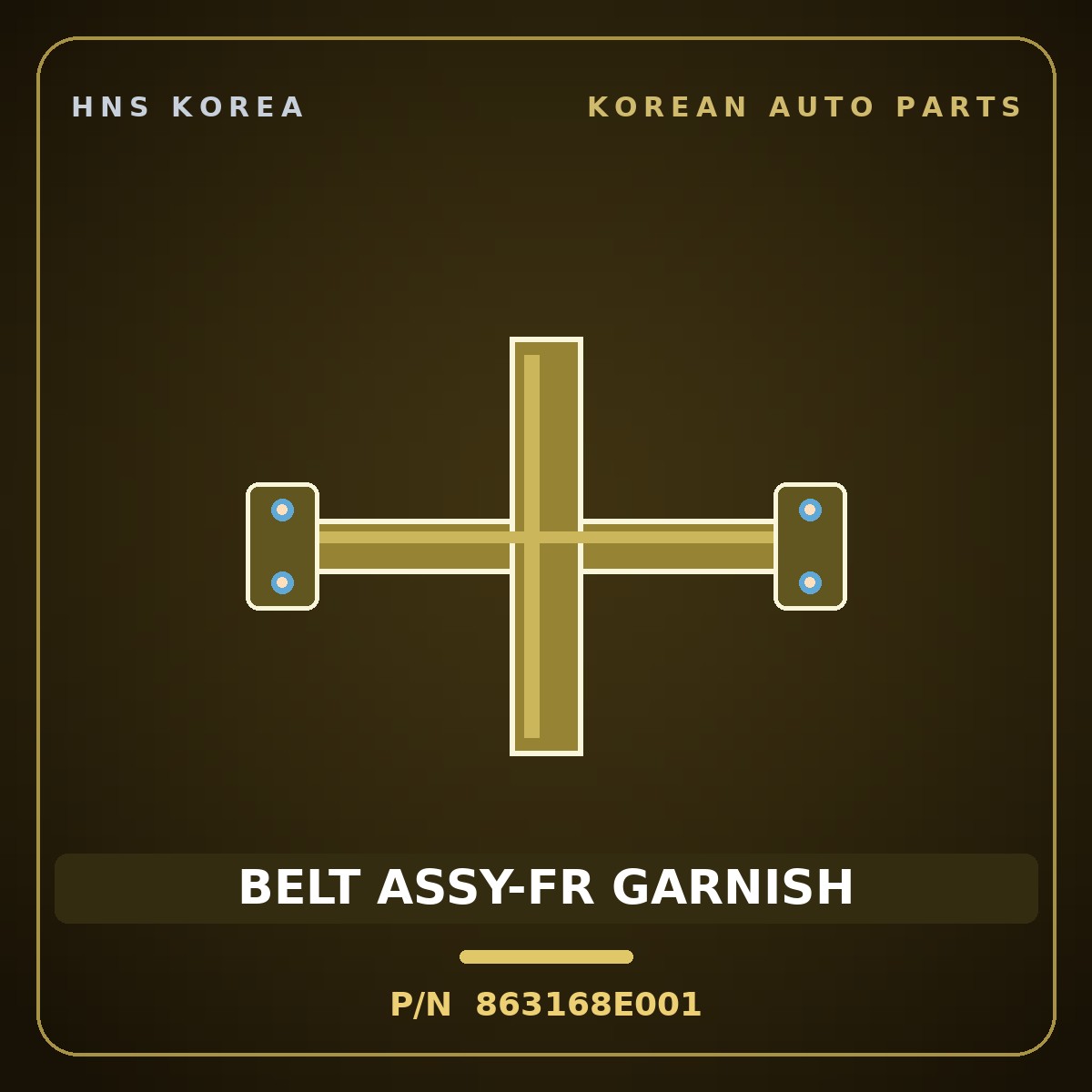 Genuine Mobis BELT ASSY-FR GARNISH 863168E001 for Express 2019 HNS Parts Korea