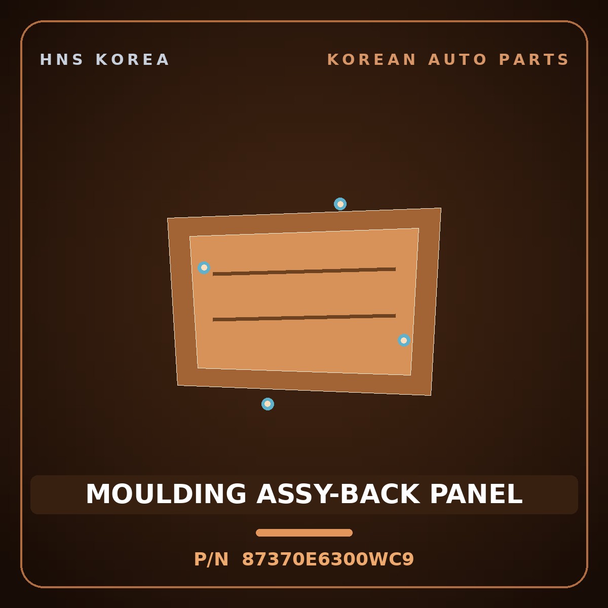 Genuine Mobis MOULDING ASSY-BACK PANEL 87370E6300WC9 for Sonata 2016 HNS Parts Korea