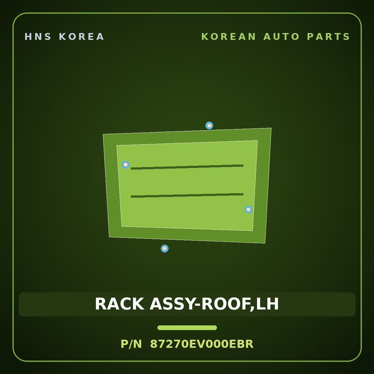 Genuine Mobis RACK ASSY-ROOF,LH 87270EV000EBR for EV3 2024 HNS Parts Korea