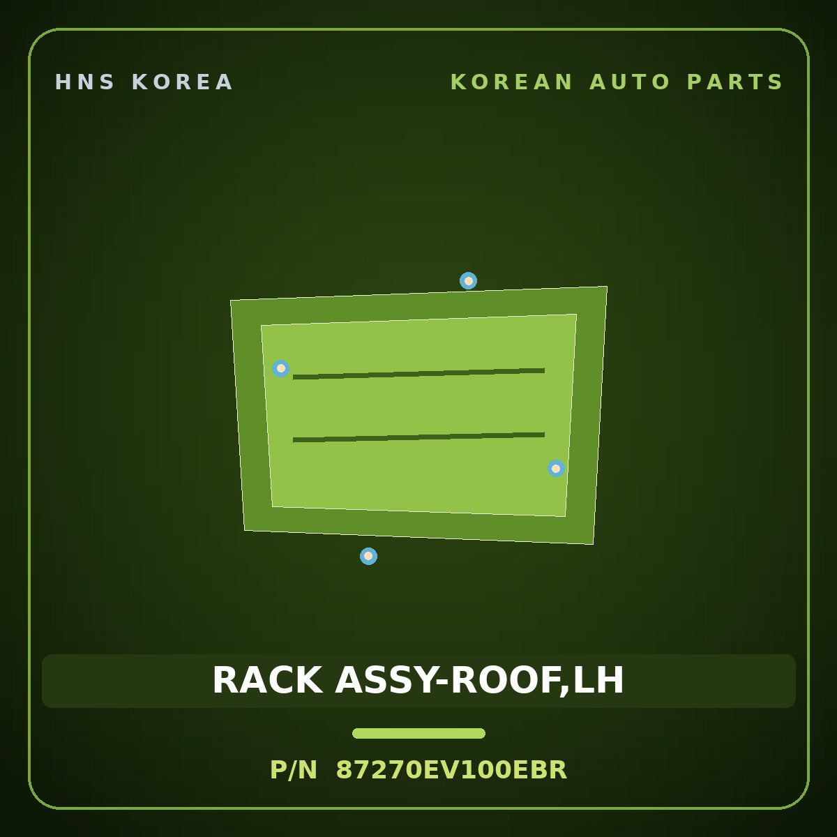 Genuine Mobis RACK ASSY-ROOF,LH 87270EV100EBR for EV3 2024 HNS Parts Korea