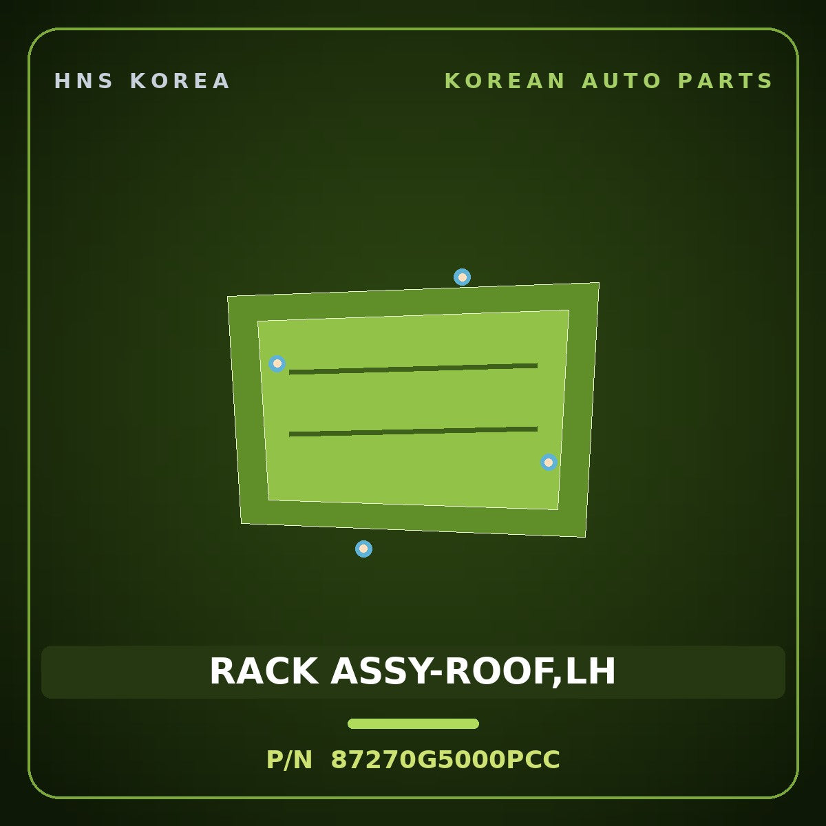 Genuine Mobis RACK ASSY-ROOF,LH 87270G5000PCC for Niro 2016 HNS Parts Korea