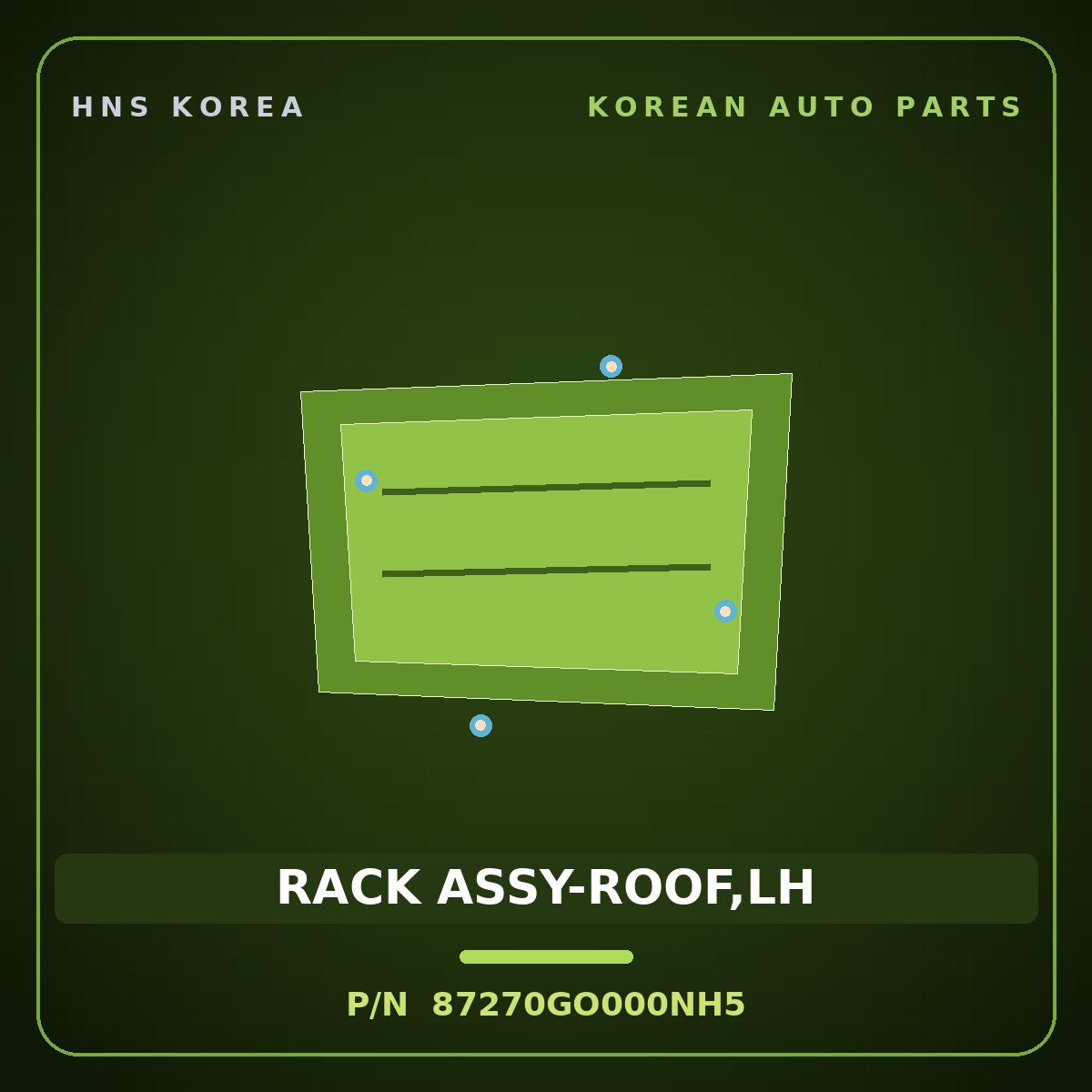 Genuine Mobis RACK ASSY-ROOF,LH 87270GO000NH5 for IONIQ 2024 HNS Parts Korea