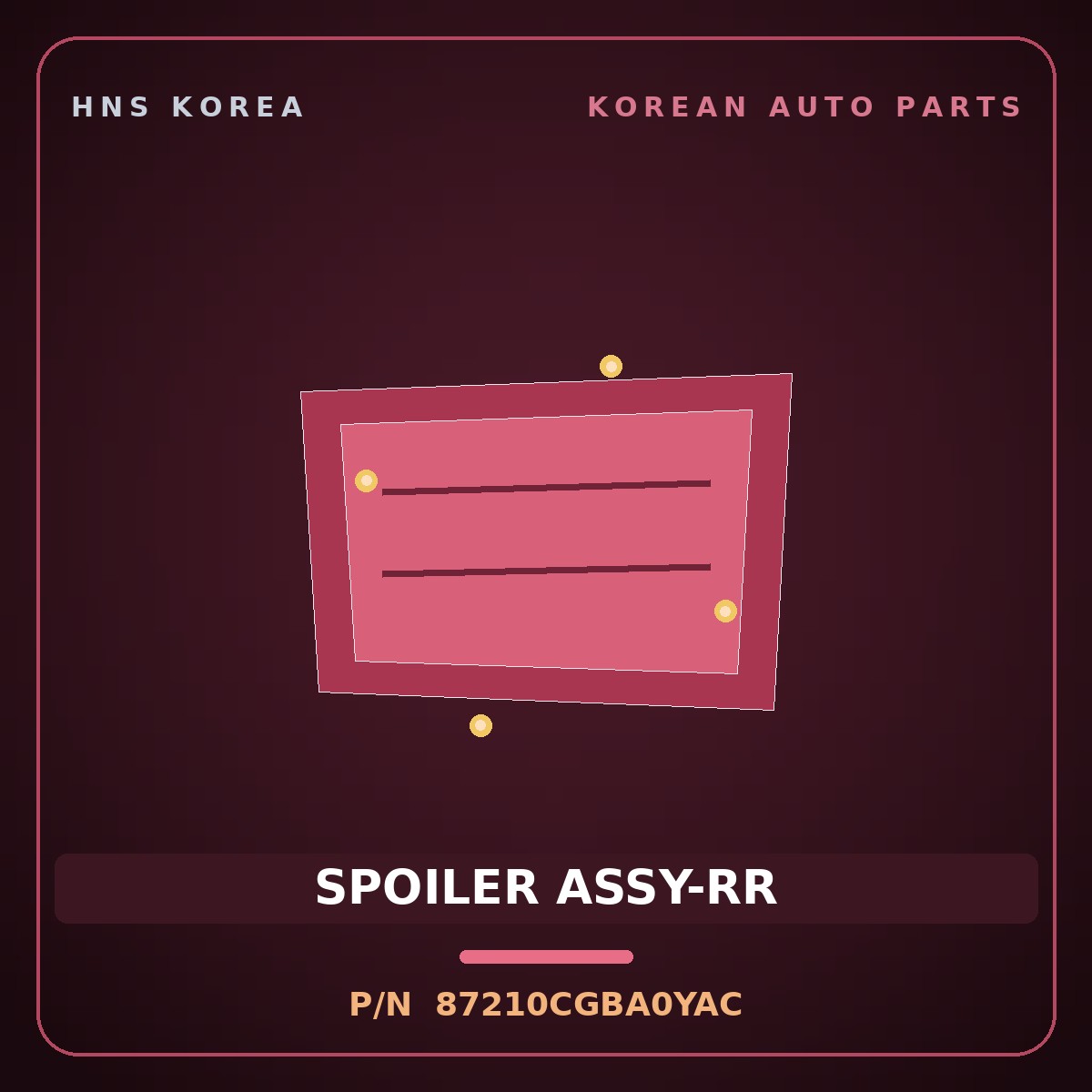 Genuine Mobis SPOILER ASSY-RR 87210CGBA0YAC for Staria 2026 HNS Parts Korea