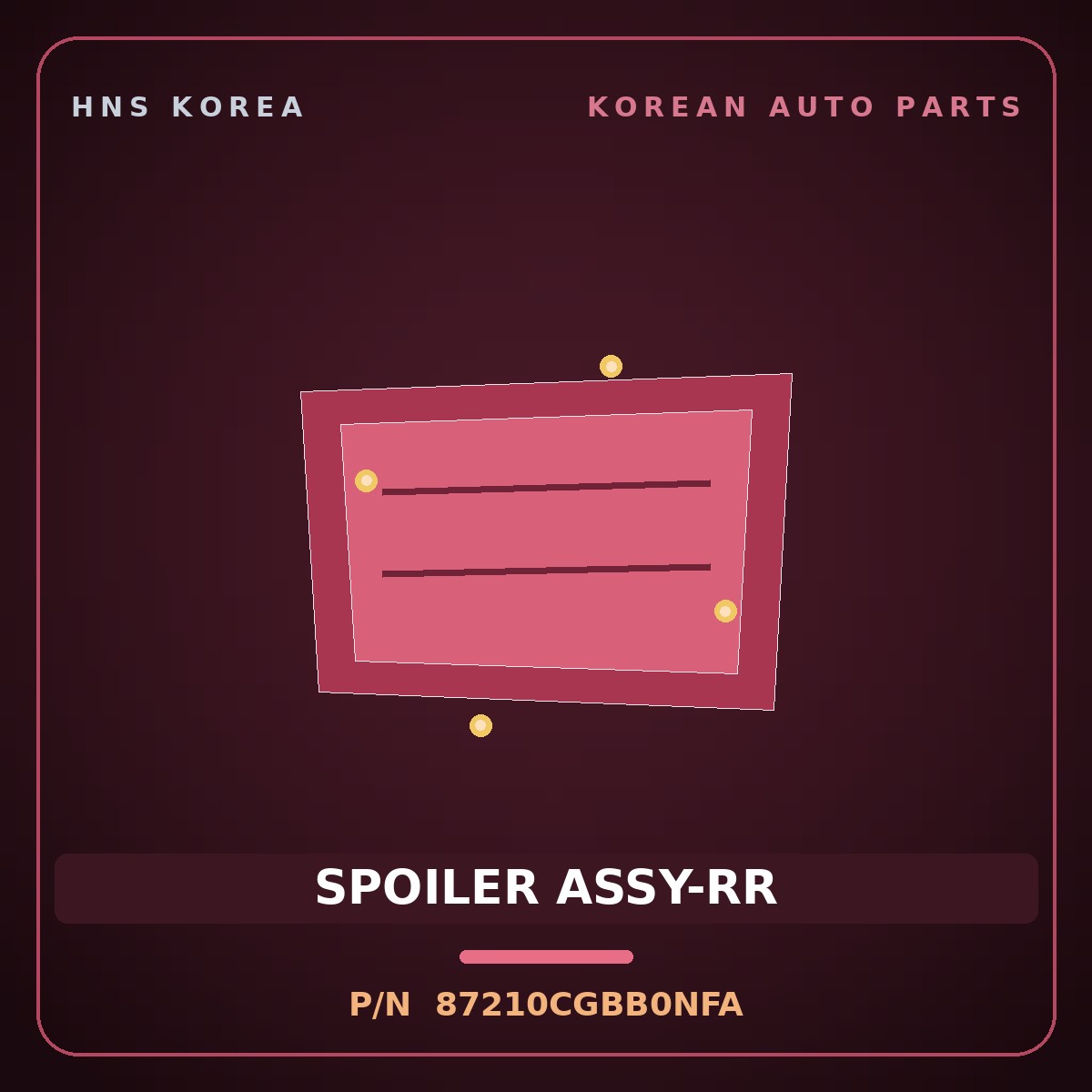 Genuine Mobis SPOILER ASSY-RR 87210CGBB0NFA for Staria 2026 HNS Parts Korea