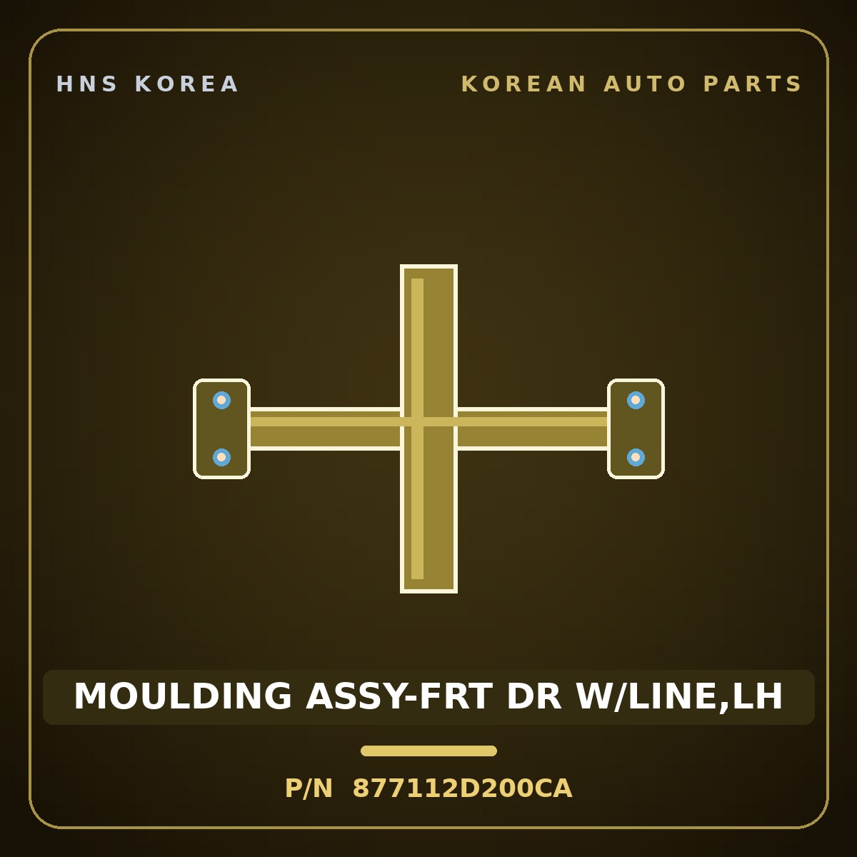 Genuine Mobis MOULDING ASSY-FRT DR W/LINE,LH 877112D200CA for Elantra 2000 HNS Parts Korea