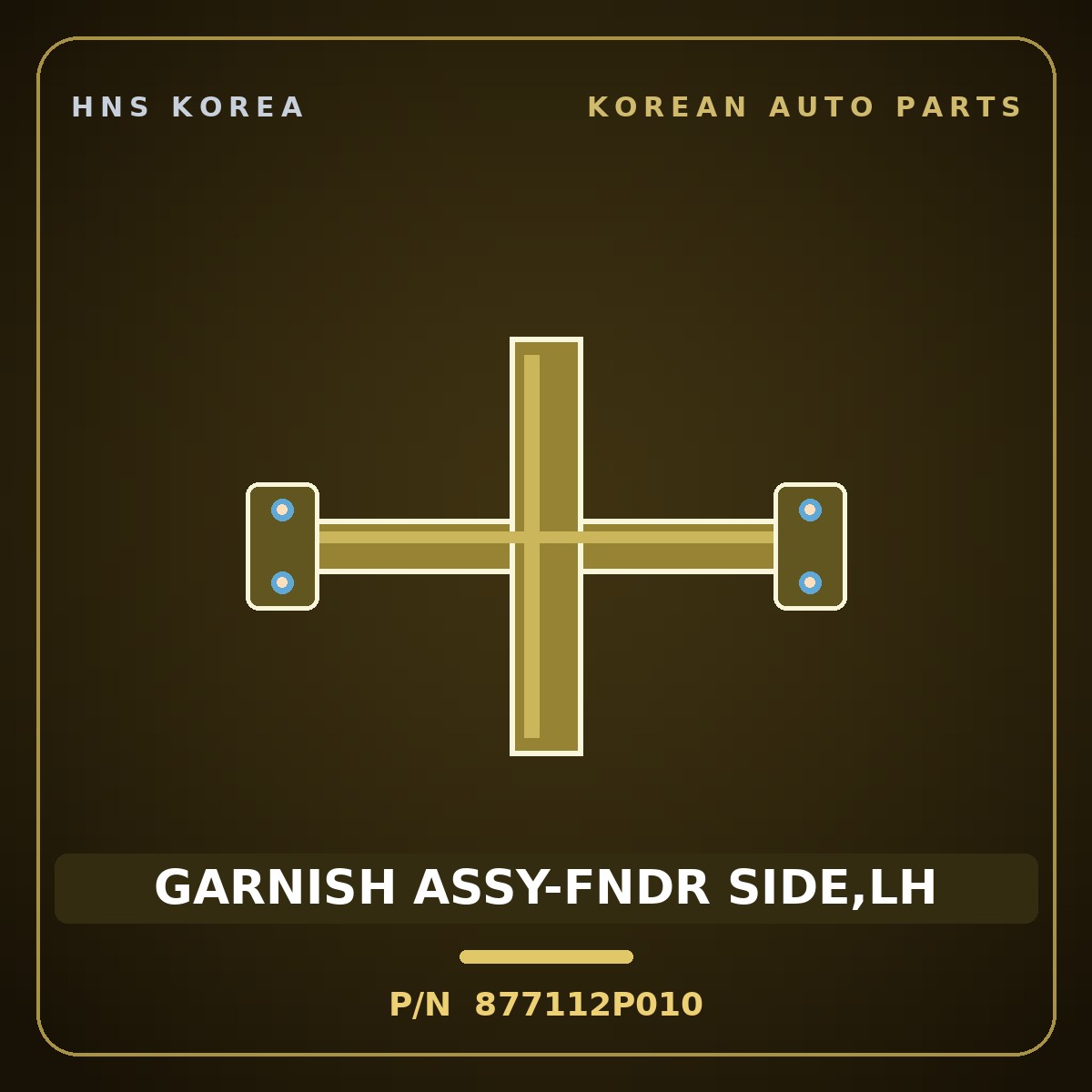 Genuine Mobis GARNISH ASSY-FNDR SIDE,LH 877112P010 for Sorento 2009 HNS Parts Korea