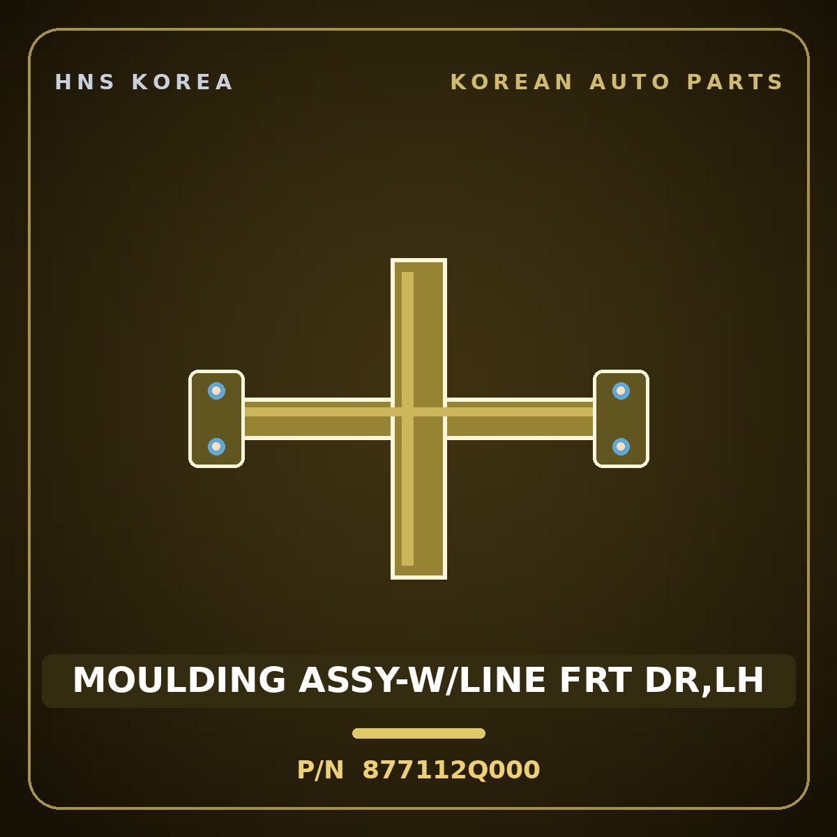 Genuine Mobis MOULDING ASSY-W/LINE FRT DR,LH 877112Q000 for Avante 2009 HNS Parts Korea
