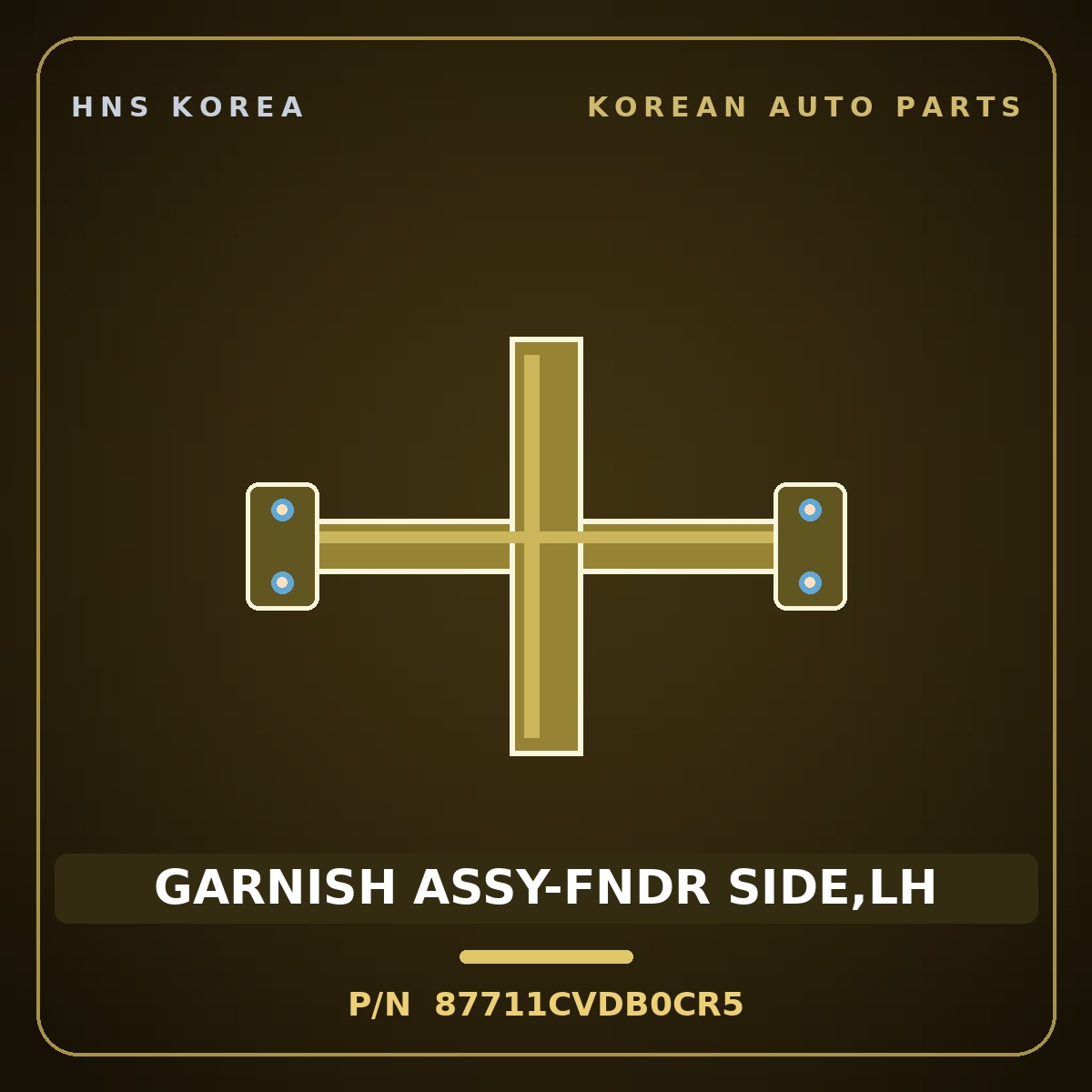 Genuine Mobis GARNISH ASSY-FNDR SIDE,LH 87711CVDB0CR5 for EV6 2021 HNS Parts Korea