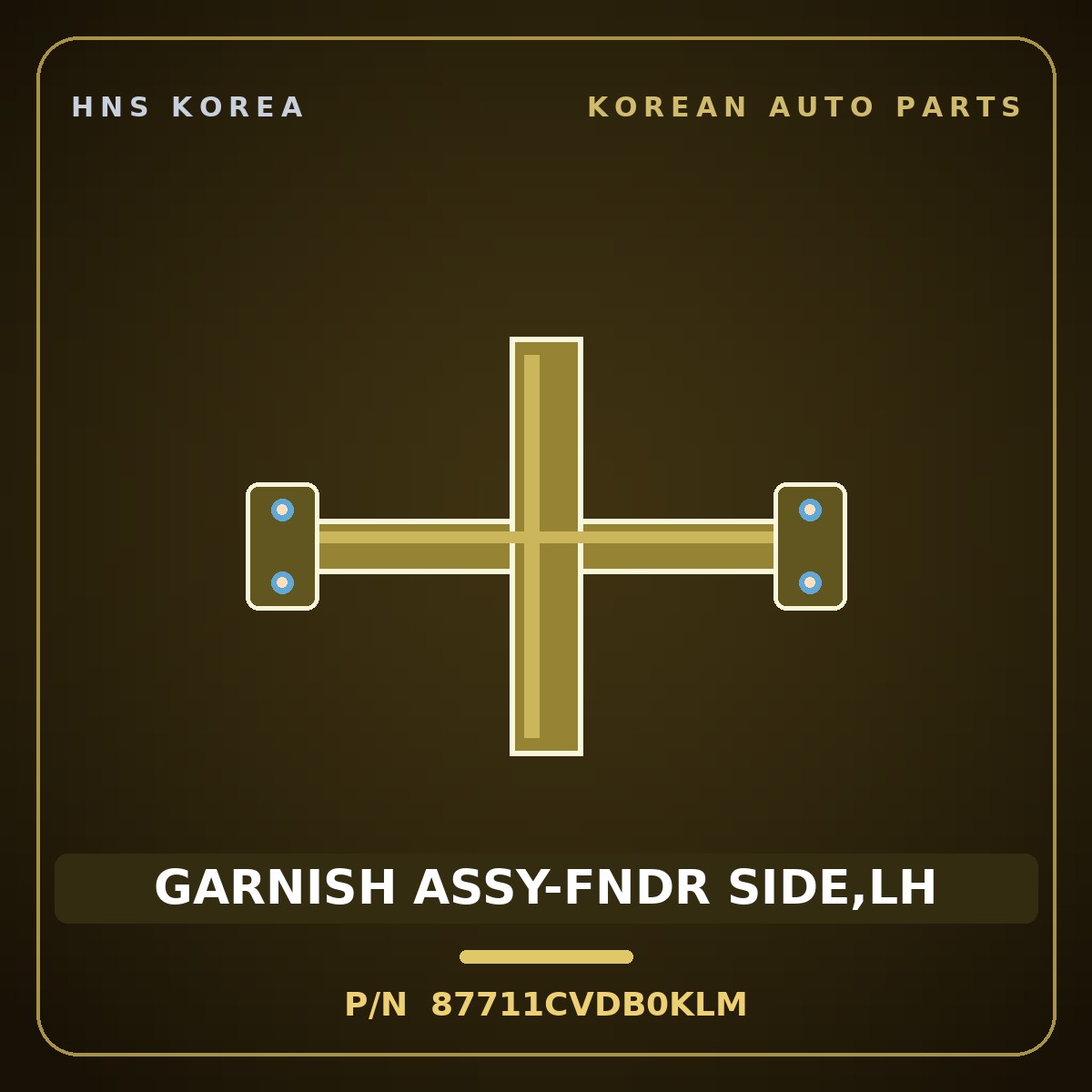 Genuine Mobis GARNISH ASSY-FNDR SIDE,LH 87711CVDB0KLM for EV6 2021 HNS Parts Korea