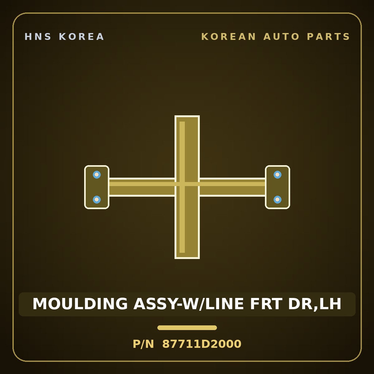 Genuine Mobis MOULDING ASSY-W/LINE FRT DR,LH 87711D2000 for G90 2016 HNS Parts Korea