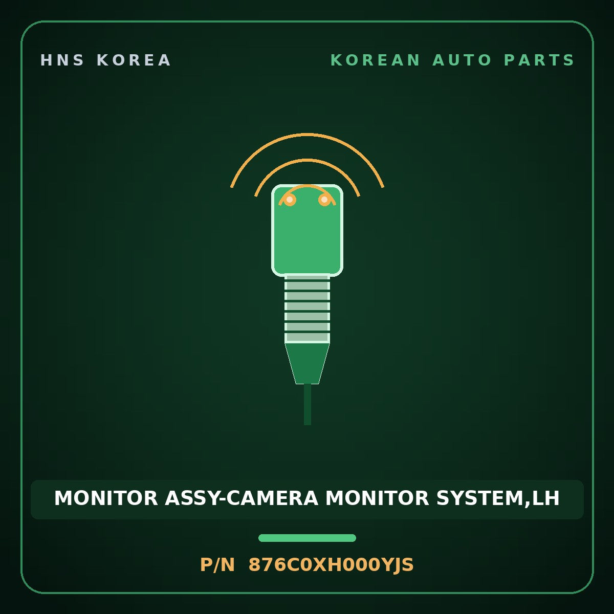 Genuine Mobis MONITOR ASSY-CAMERA MONITOR SYSTEM,LH 876C0XH000YJS for Nexo 2025 HNS Parts Korea