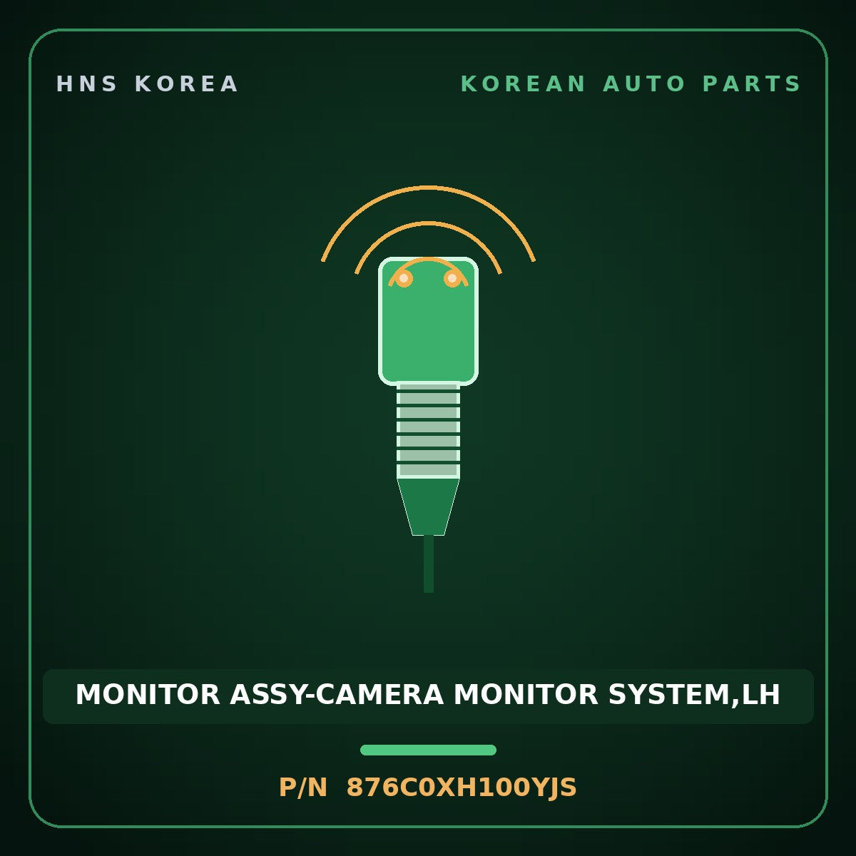 Genuine Mobis MONITOR ASSY-CAMERA MONITOR SYSTEM,LH 876C0XH100YJS for Nexo 2025 HNS Parts Korea
