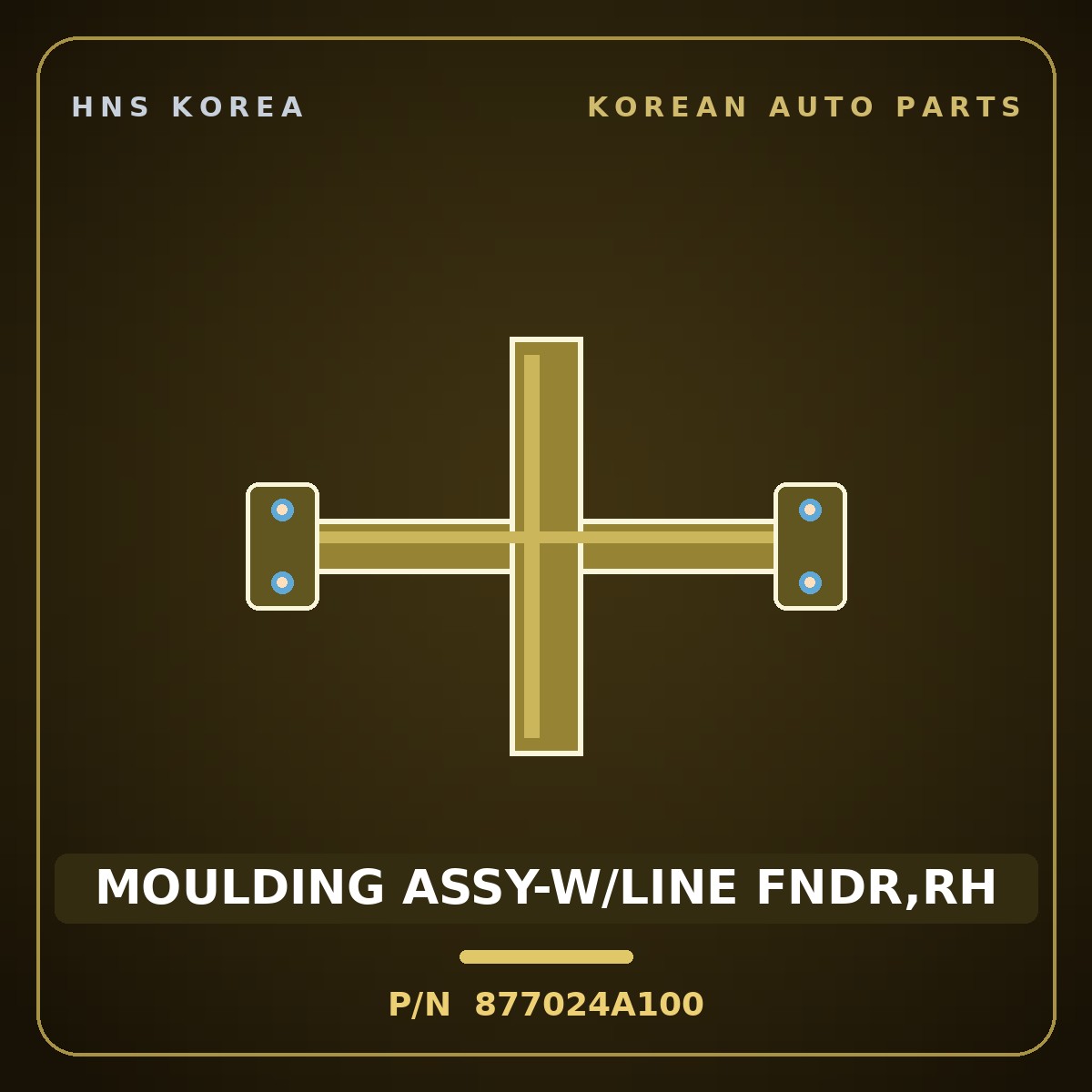 Genuine Mobis MOULDING ASSY-W/LINE FNDR,RH 877024A100 for Grand Starex 1997 HNS Parts Korea