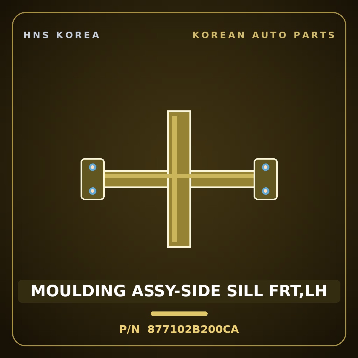 Genuine Mobis MOULDING ASSY-SIDE SILL FRT,LH 877102B200CA for Santa Fe 2010 HNS Parts Korea