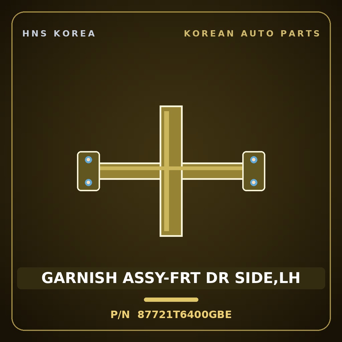 Genuine Mobis GARNISH ASSY-FRT DR SIDE,LH 87721T6400GBE for Genesis GV80 2027 HNS Parts Korea