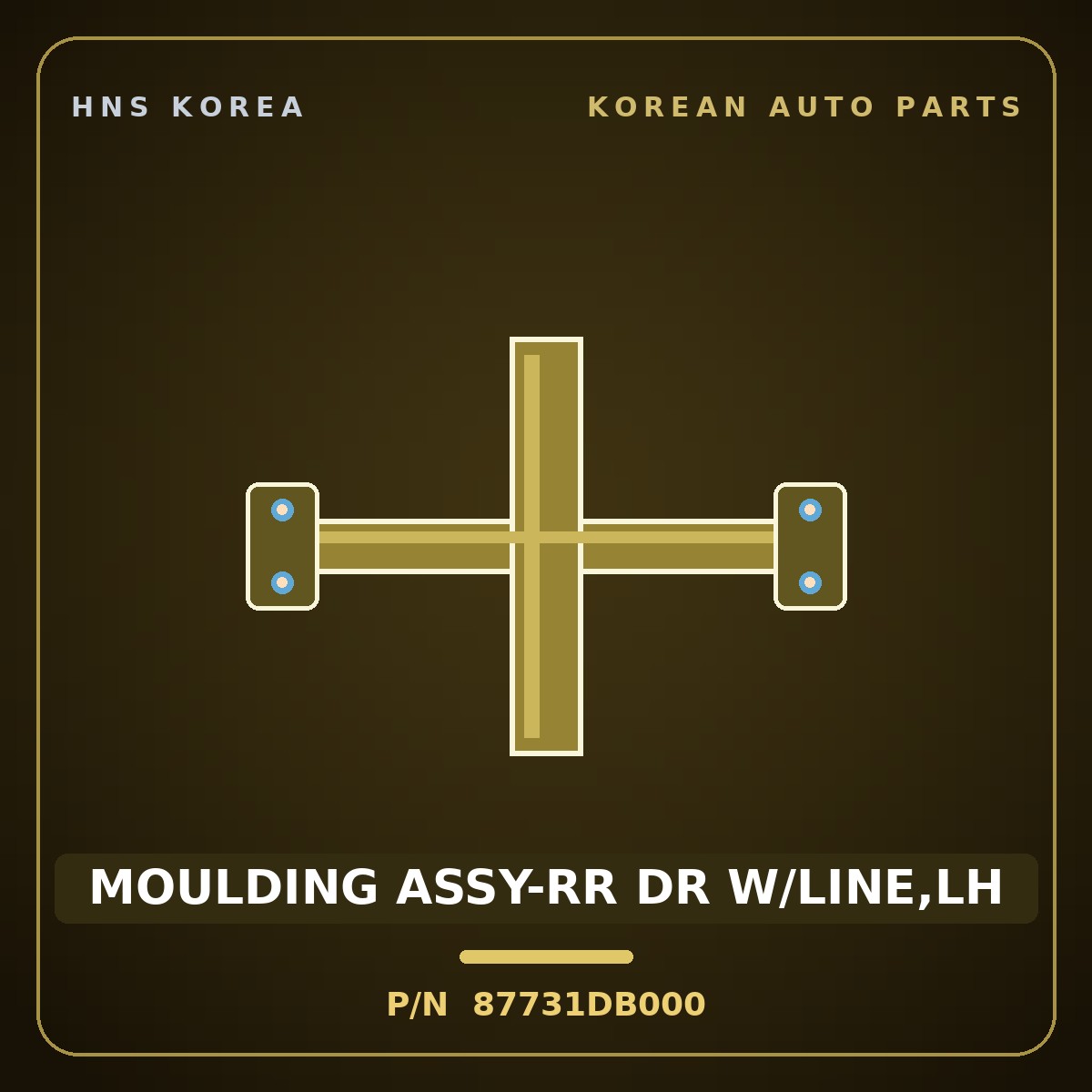 Genuine Mobis MOULDING ASSY-RR DR W/LINE,LH 87731DB000 for Niro 2022 HNS Parts Korea