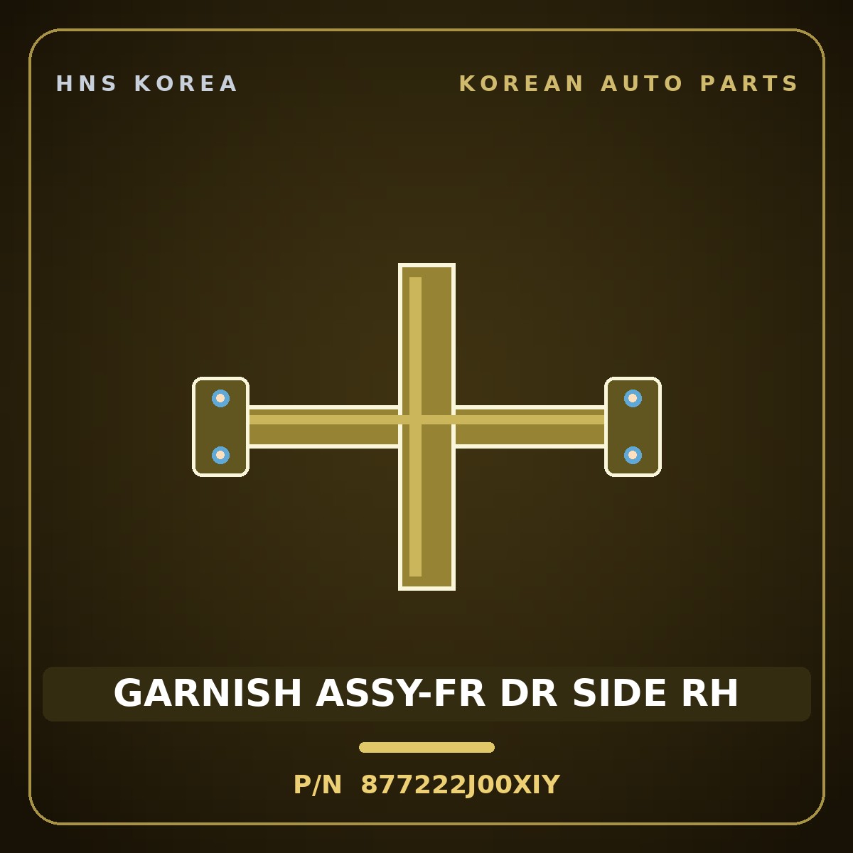 Genuine Mobis GARNISH ASSY-FR DR SIDE RH 877222J00XIY for Mohave 2007 HNS Parts Korea