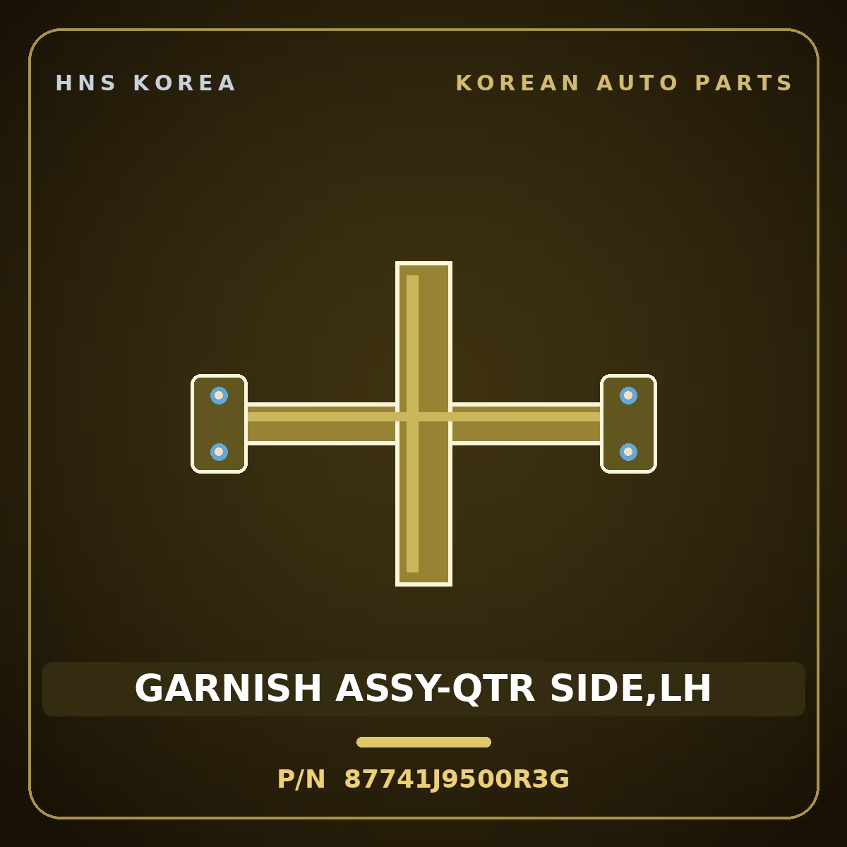 Genuine Mobis GARNISH ASSY-QTR SIDE,LH 87741J9500R3G for Kona 2021 HNS Parts Korea