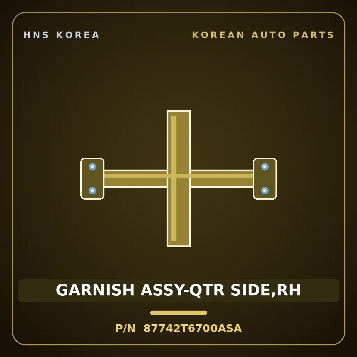 Genuine Mobis GARNISH ASSY-QTR SIDE,RH 87742T6700ASA for Genesis GV80 2024 HNS Parts Korea