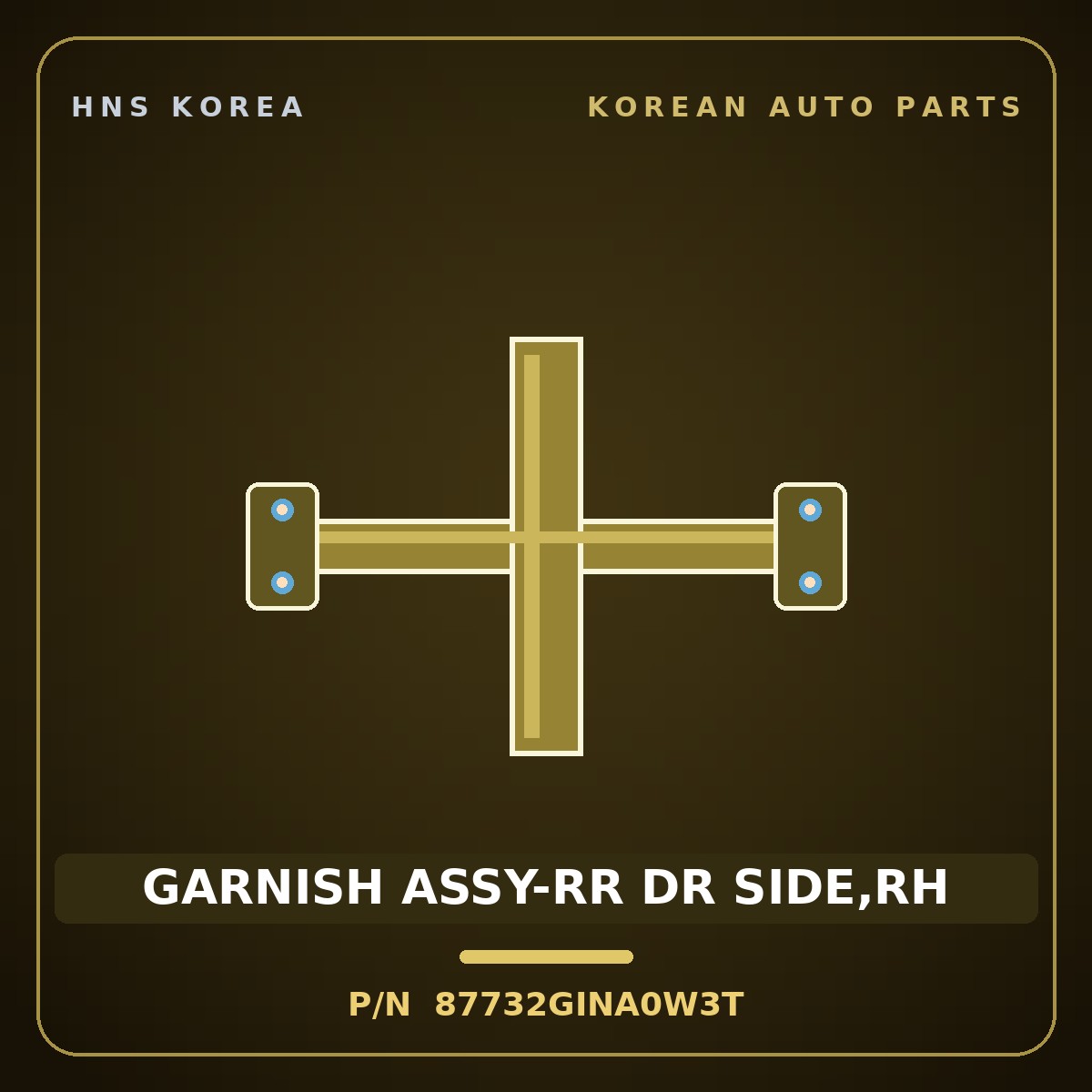 Genuine Mobis GARNISH ASSY-RR DR SIDE,RH 87732GINA0W3T for Ioniq 5 2024 HNS Parts Korea
