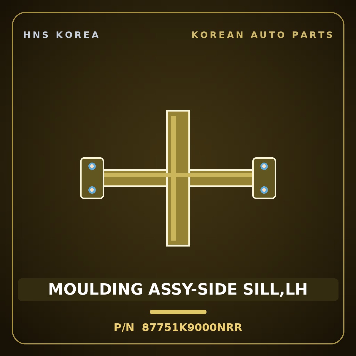 Genuine Mobis MOULDING ASSY-SIDE SILL,LH 87751K9000NRR for Veloster 2018 HNS Parts Korea