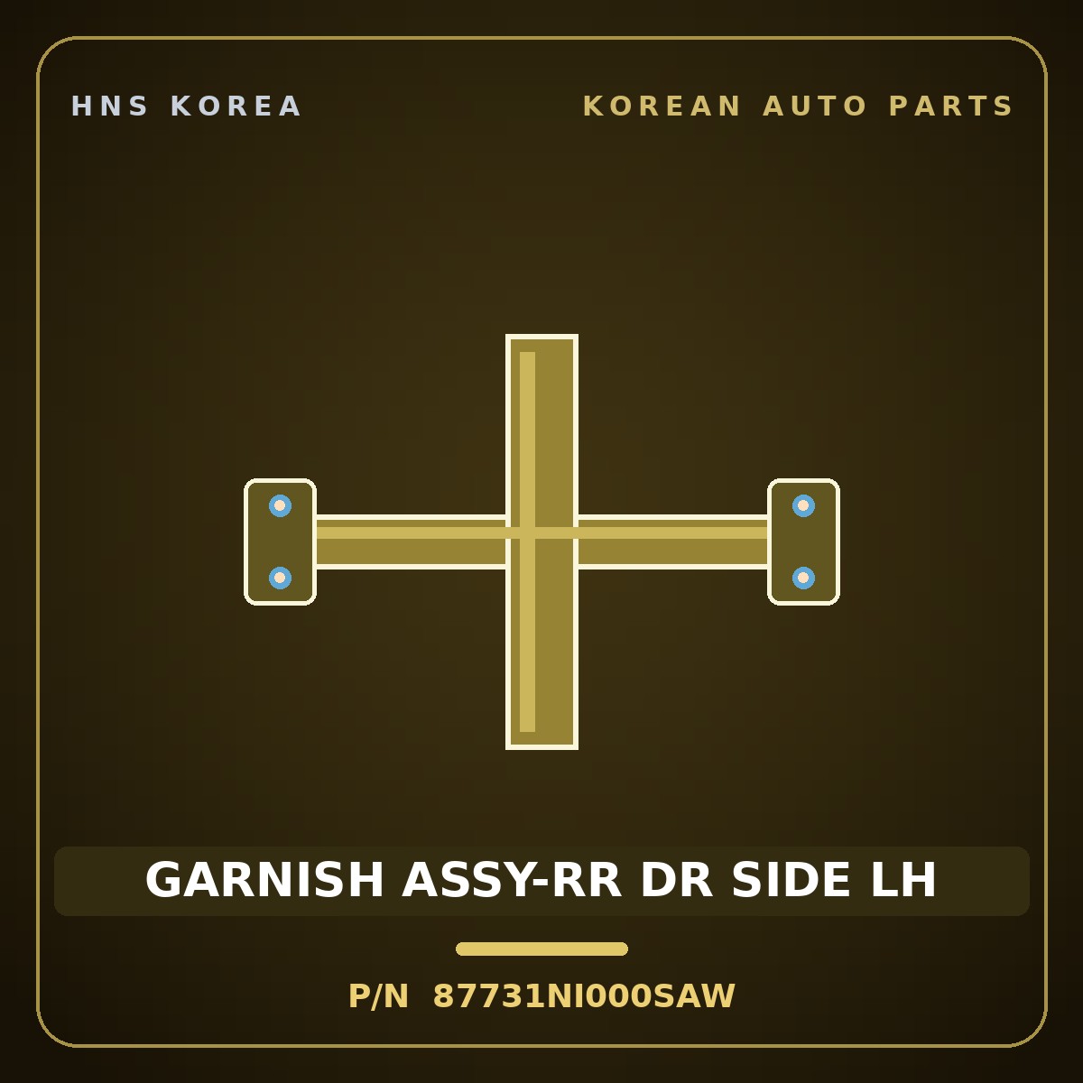 Genuine Mobis GARNISH ASSY-RR DR SIDE LH 87731NI000SAW for Ioniq 5 2024 HNS Parts Korea