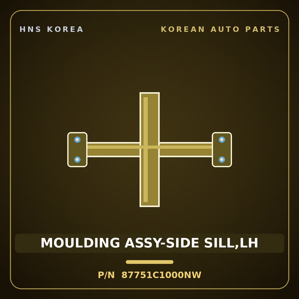 Genuine Mobis MOULDING ASSY-SIDE SILL,LH 87751C1000NW for Sonata 2014 HNS Parts Korea