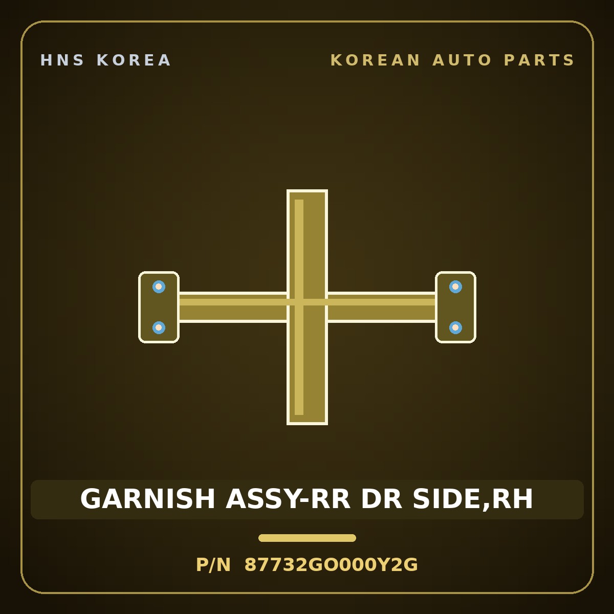 Genuine Mobis GARNISH ASSY-RR DR SIDE,RH 87732GO000Y2G for IONIQ 2024 HNS Parts Korea