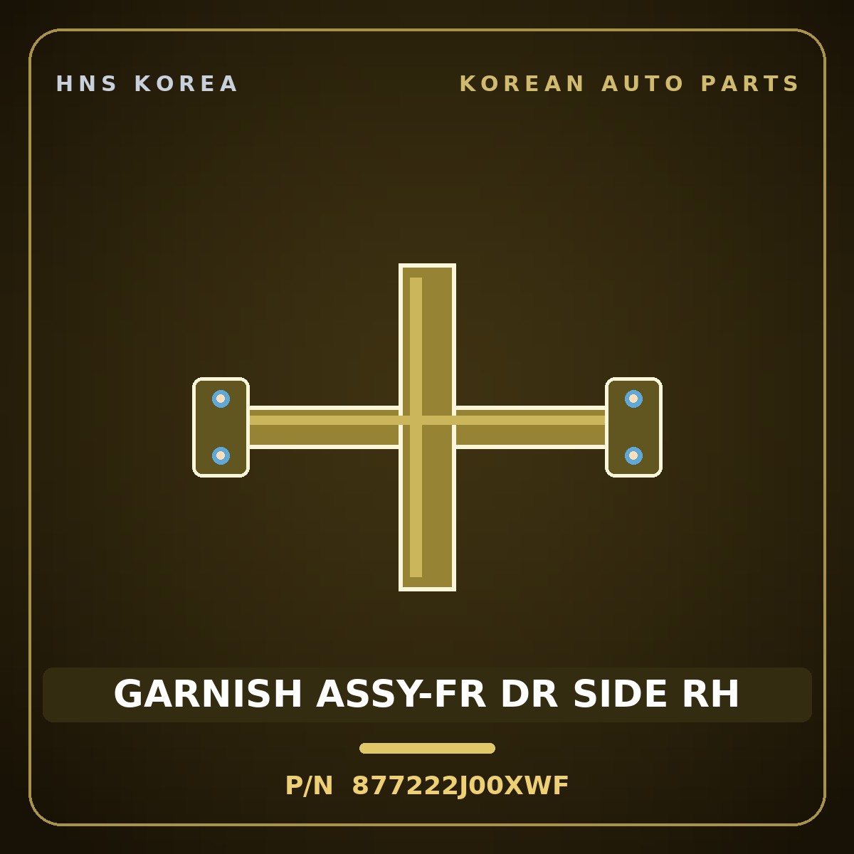 Genuine Mobis GARNISH ASSY-FR DR SIDE RH 877222J00XWF for Mohave 2007 HNS Parts Korea