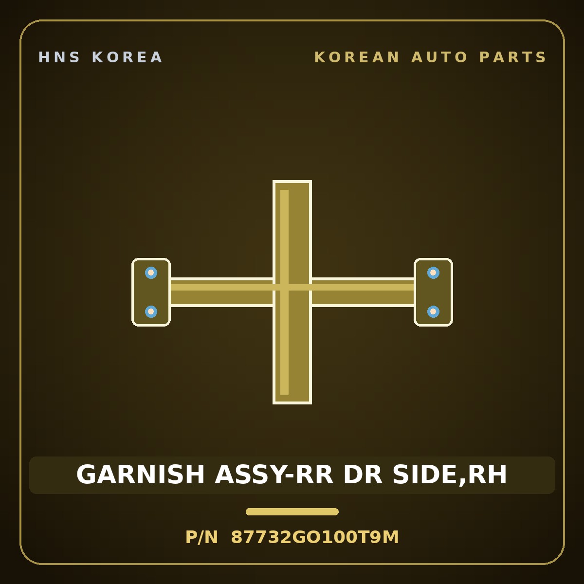Genuine Mobis GARNISH ASSY-RR DR SIDE,RH 87732GO100T9M for IONIQ 2024 HNS Parts Korea