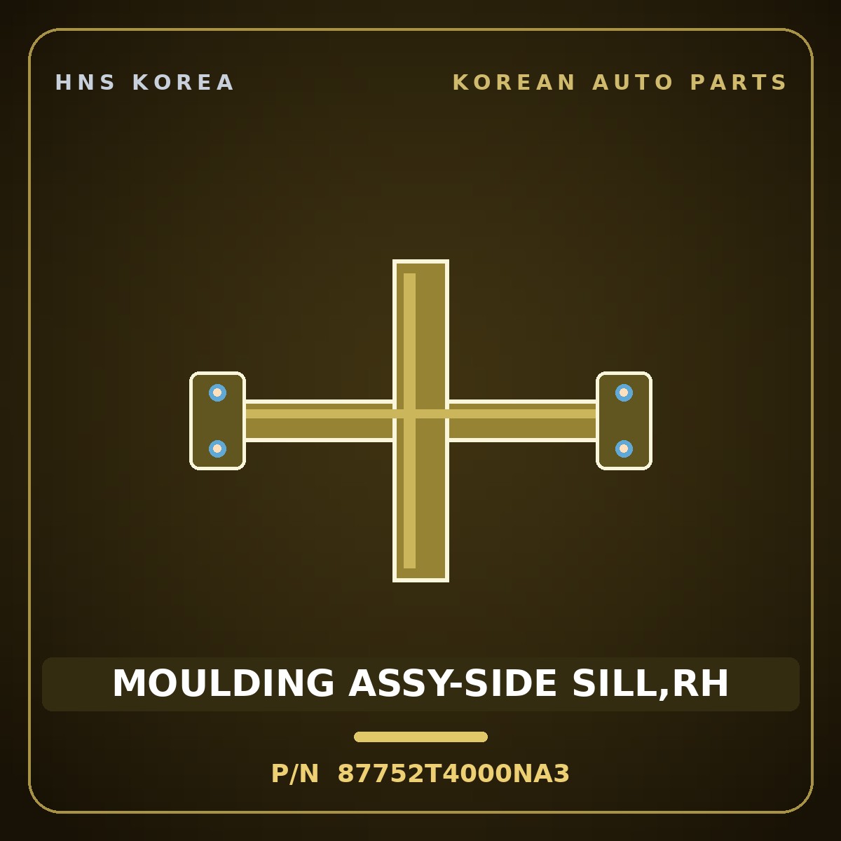 Genuine Mobis MOULDING ASSY-SIDE SILL,RH 87752T4000NA3 for G90 2022 HNS Parts Korea