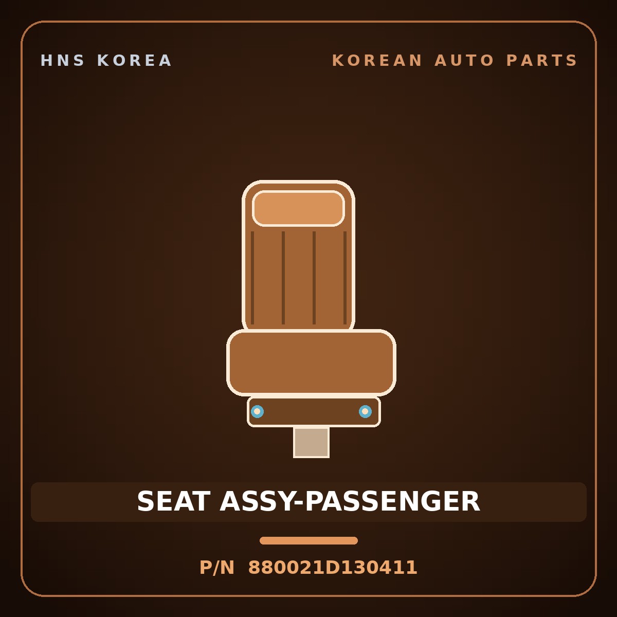 Genuine Mobis SEAT ASSY-PASSENGER 880021D130411 for Carens 2006 HNS Parts Korea