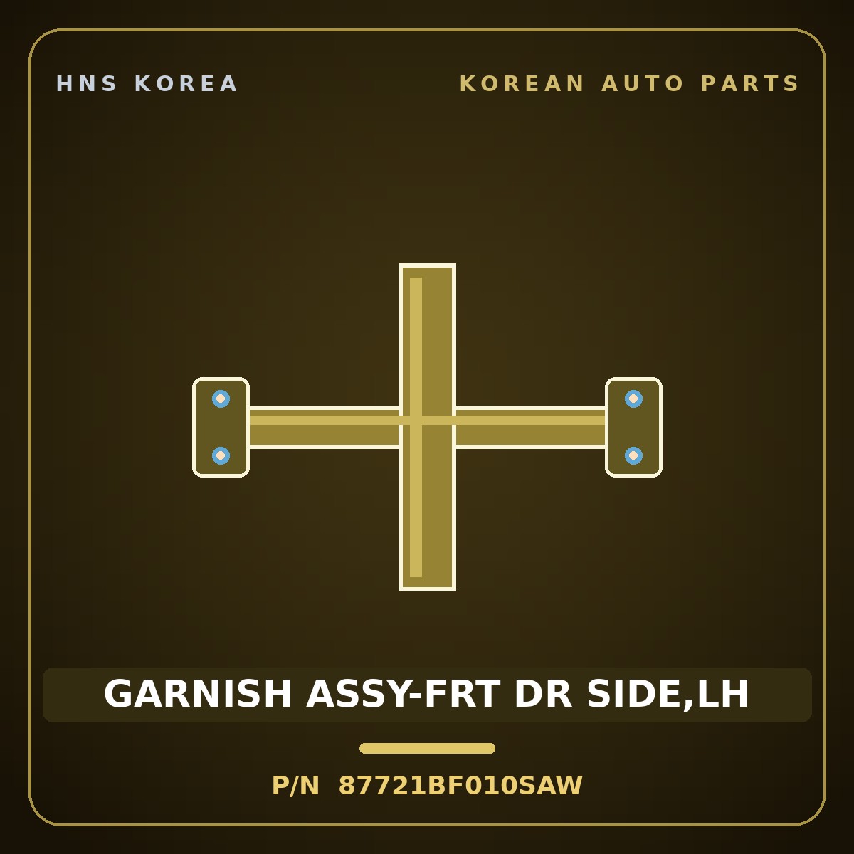 Genuine Mobis GARNISH ASSY-FRT DR SIDE,LH 87721BF010SAW for Kona 2024 HNS Parts Korea