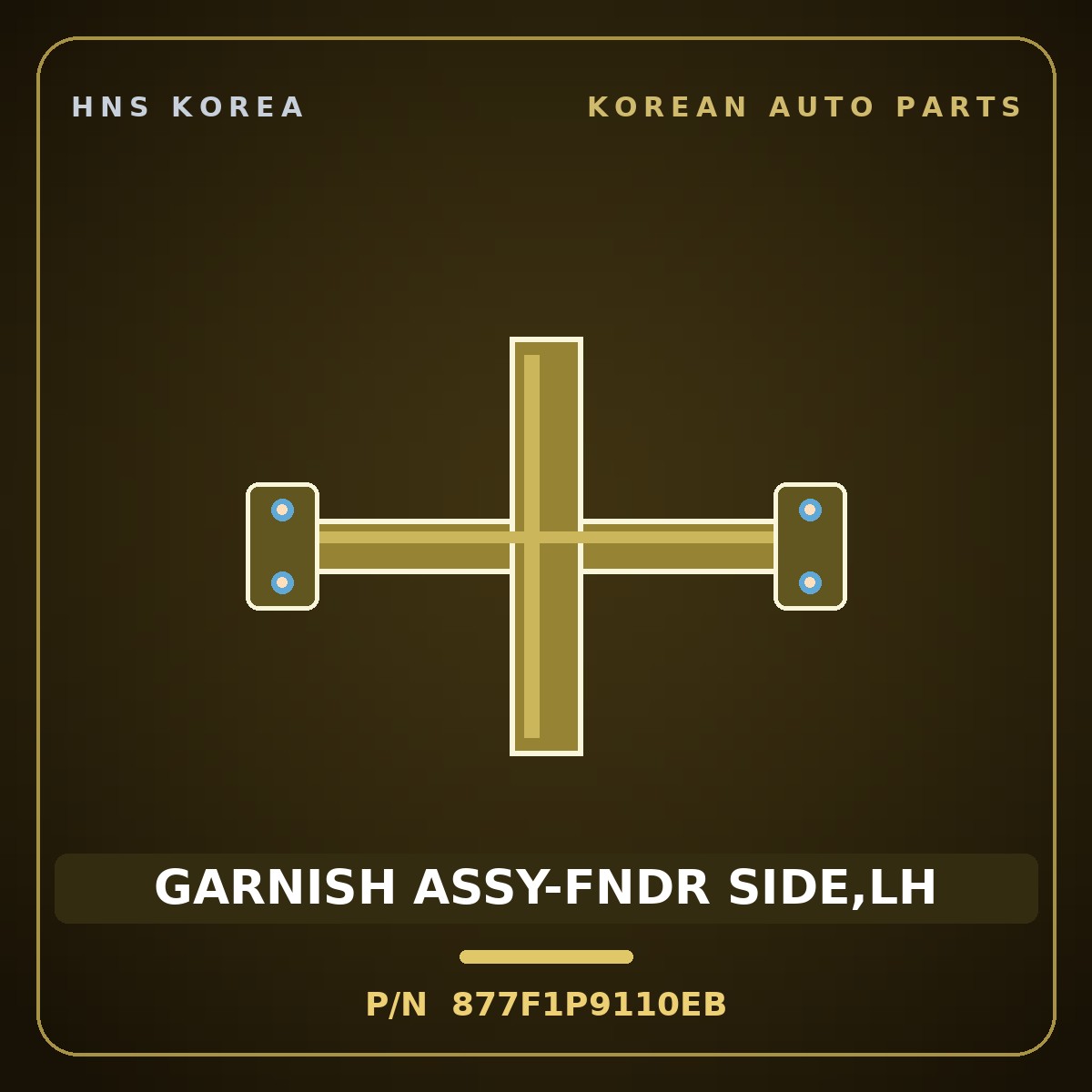 Genuine Mobis GARNISH ASSY-FNDR SIDE,LH 877F1P9110EB for Palisade 2025 HNS Parts Korea