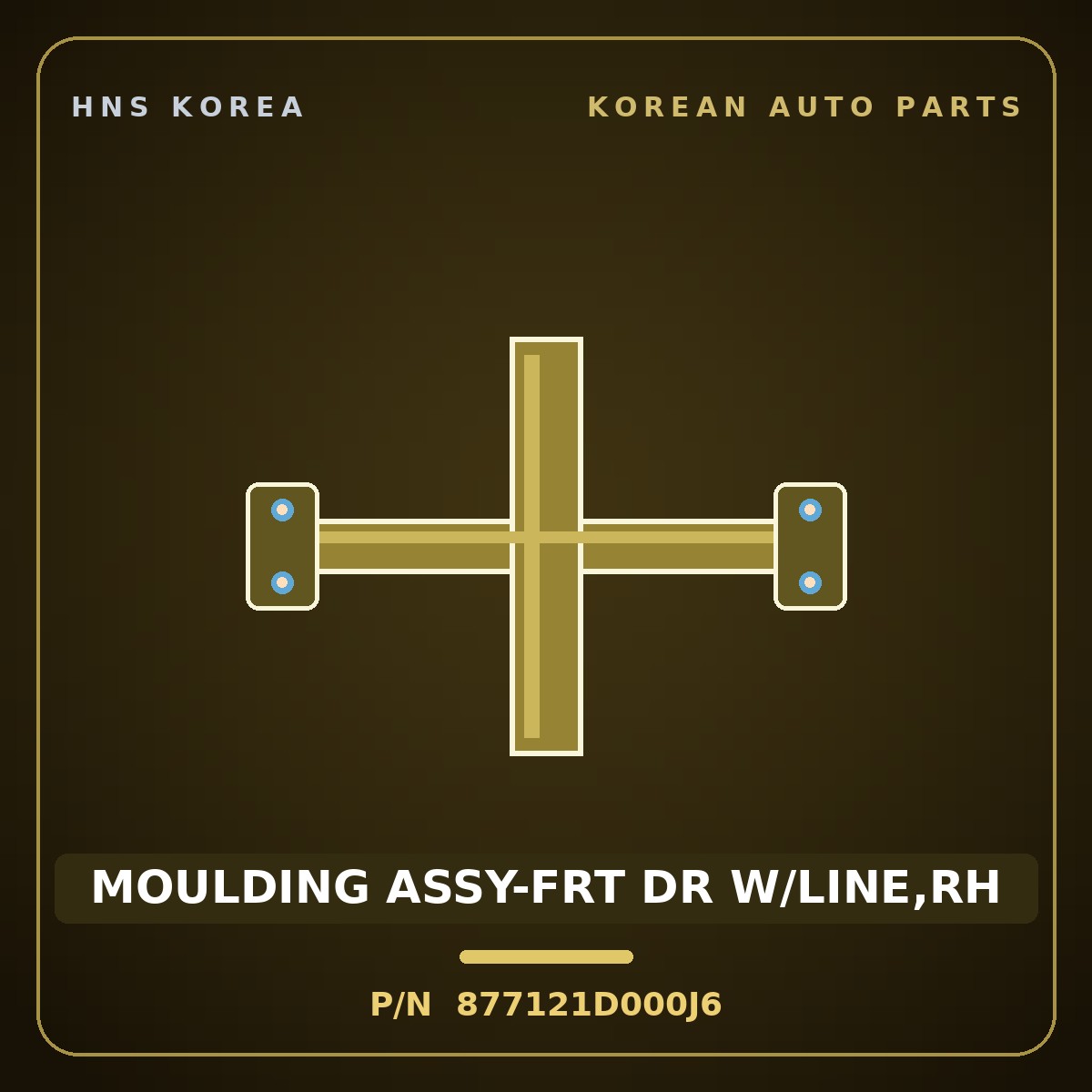 Genuine Mobis MOULDING ASSY-FRT DR W/LINE,RH 877121D000J6 for Carens 2006 HNS Parts Korea