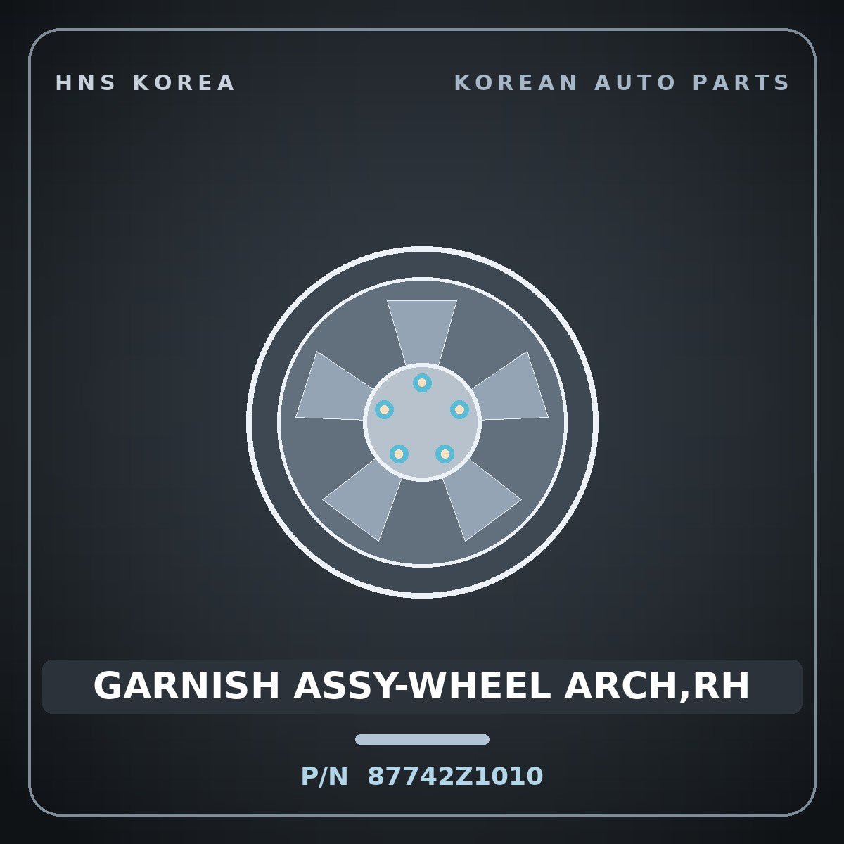 Genuine Mobis GARNISH ASSY-WHEEL ARCH,RH 87742Z1010 for ST1 2023 HNS Parts Korea