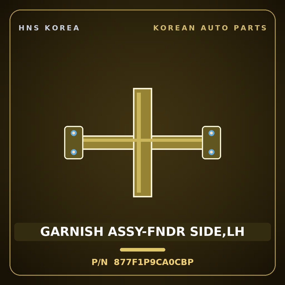 Genuine Mobis GARNISH ASSY-FNDR SIDE,LH 877F1P9CA0CBP for Palisade 2025 HNS Parts Korea